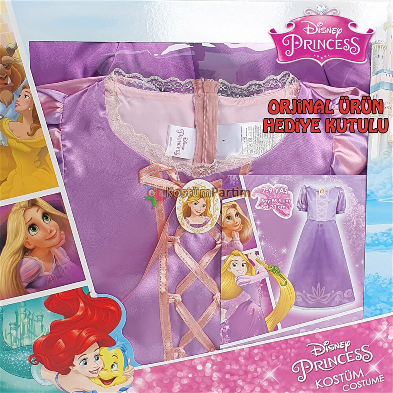 Prenses Rapunzel Kostümü (Disney Lisanslı) - KostümPartim®