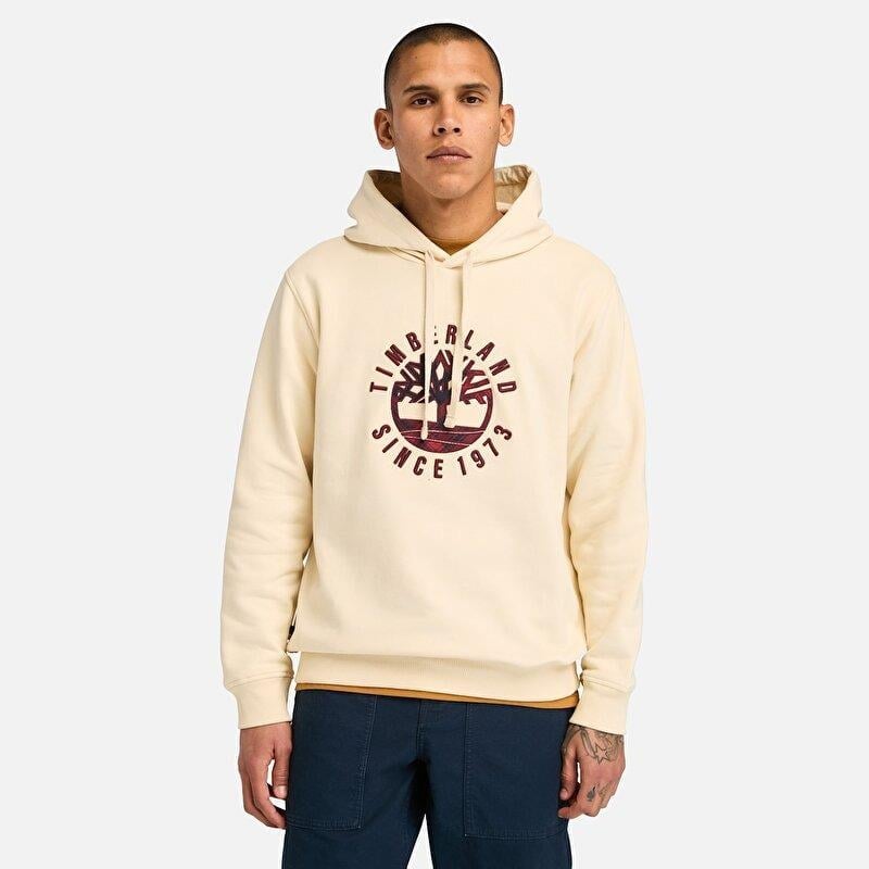 Timberland Holiday Graphic Hood Erkek Sweatshirt Angora