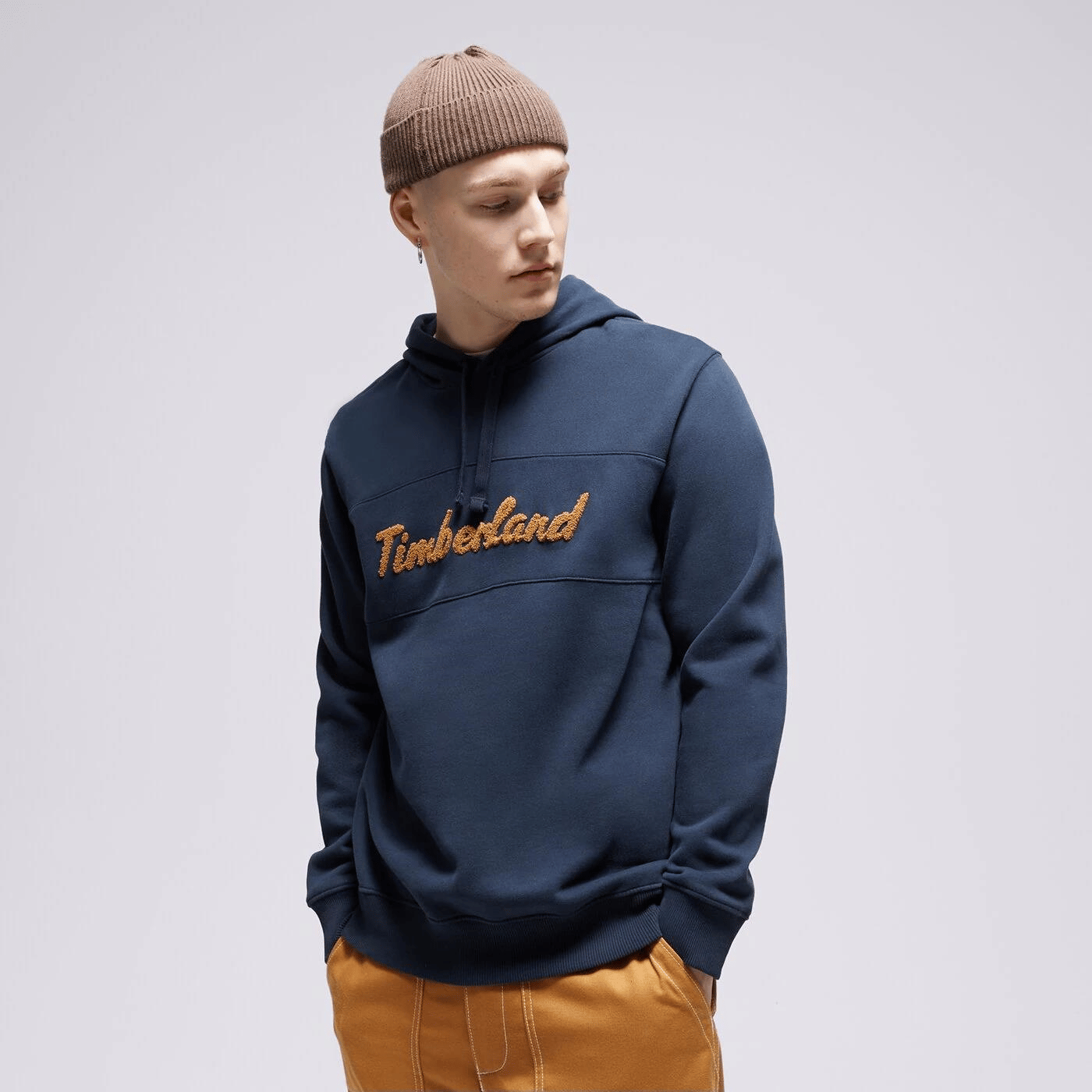 Timberland Cursive Hood Erkek Sweatshirt Lacivert