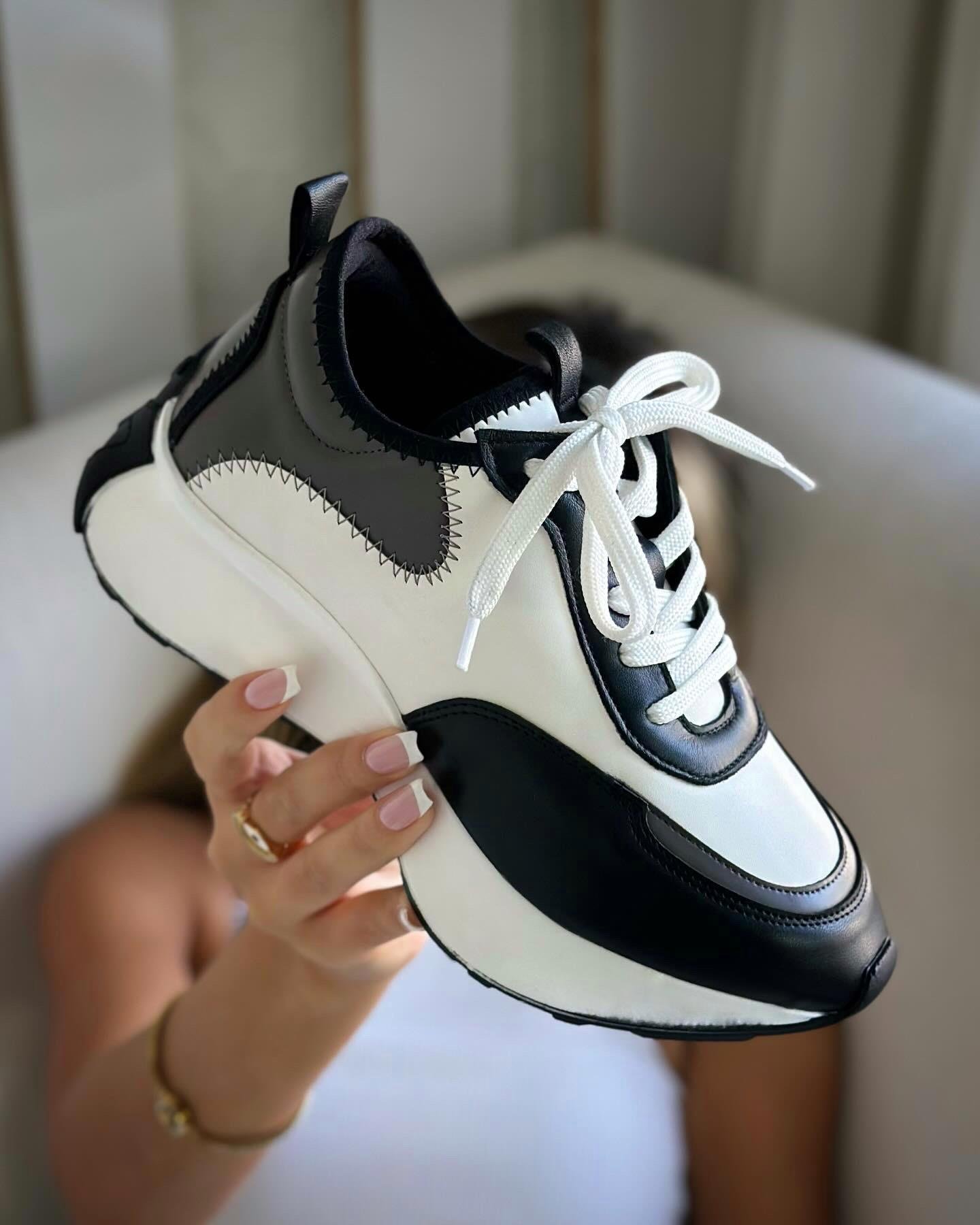 Chloe Kadın Spor Ayakkabı - Beyaz & Siyah