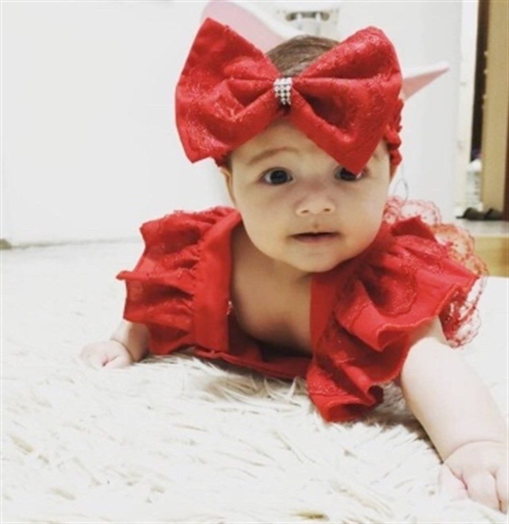 Kız Bebek Dantelli Romper Elbise Set