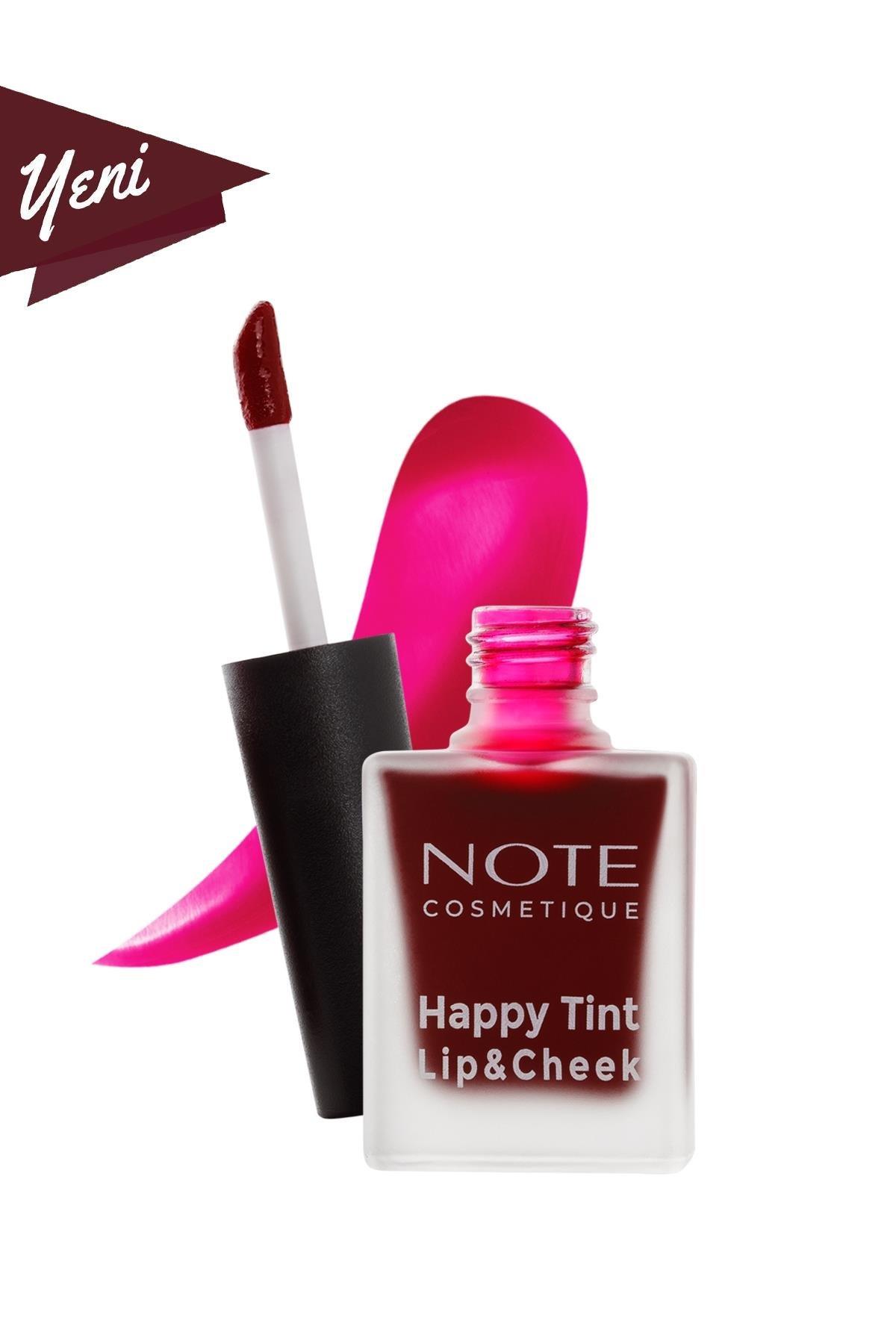 Note Happy Tint Lip & Cheek Dudak ve Yanak Renklendirici Likit Allık 02  Wild Cherry | Note Cosmetique