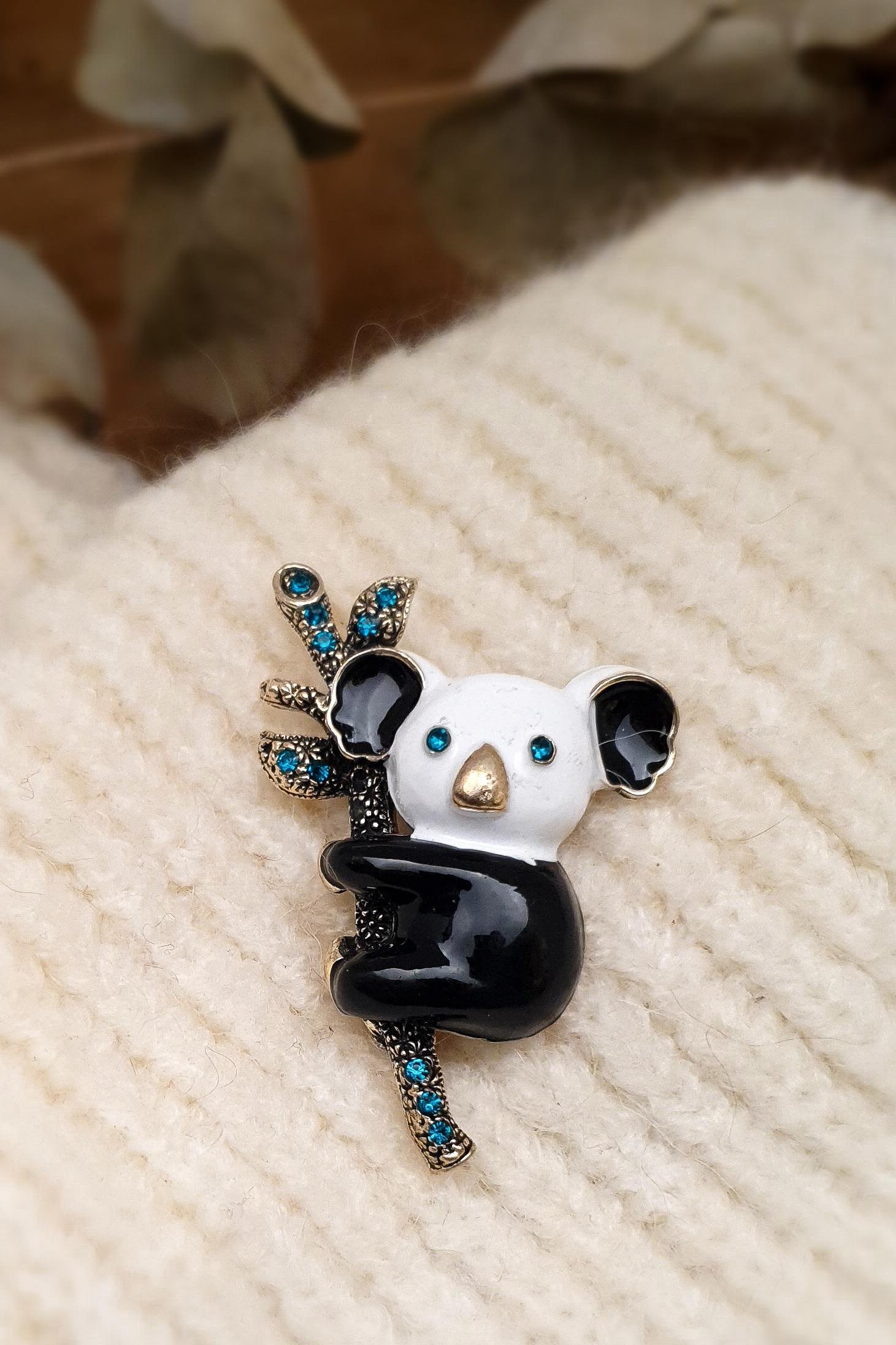 Mini Panda Broş - Yaka İğnesi