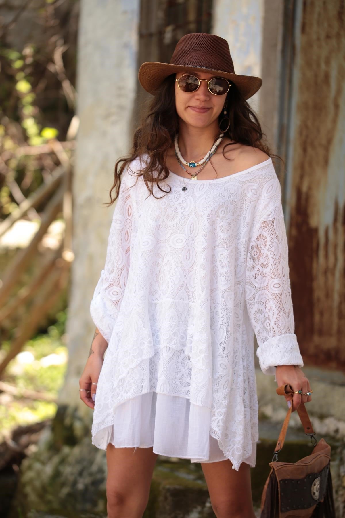 Beyaz Fisto Bluz - Şaman Butik - Bohem Giyim ve Aksesuar | Kadın & Erkek