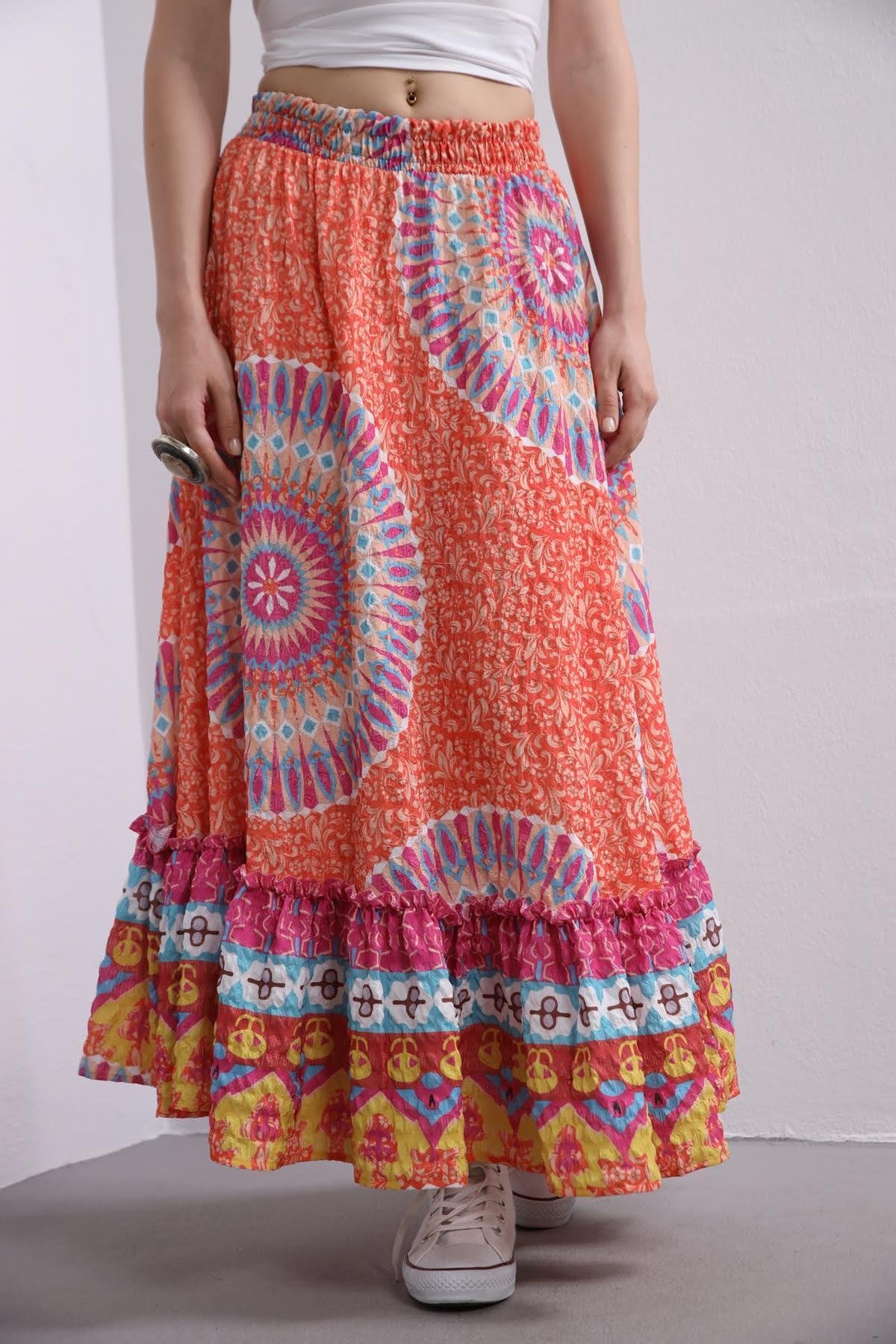 Patterned sale colourful skirt