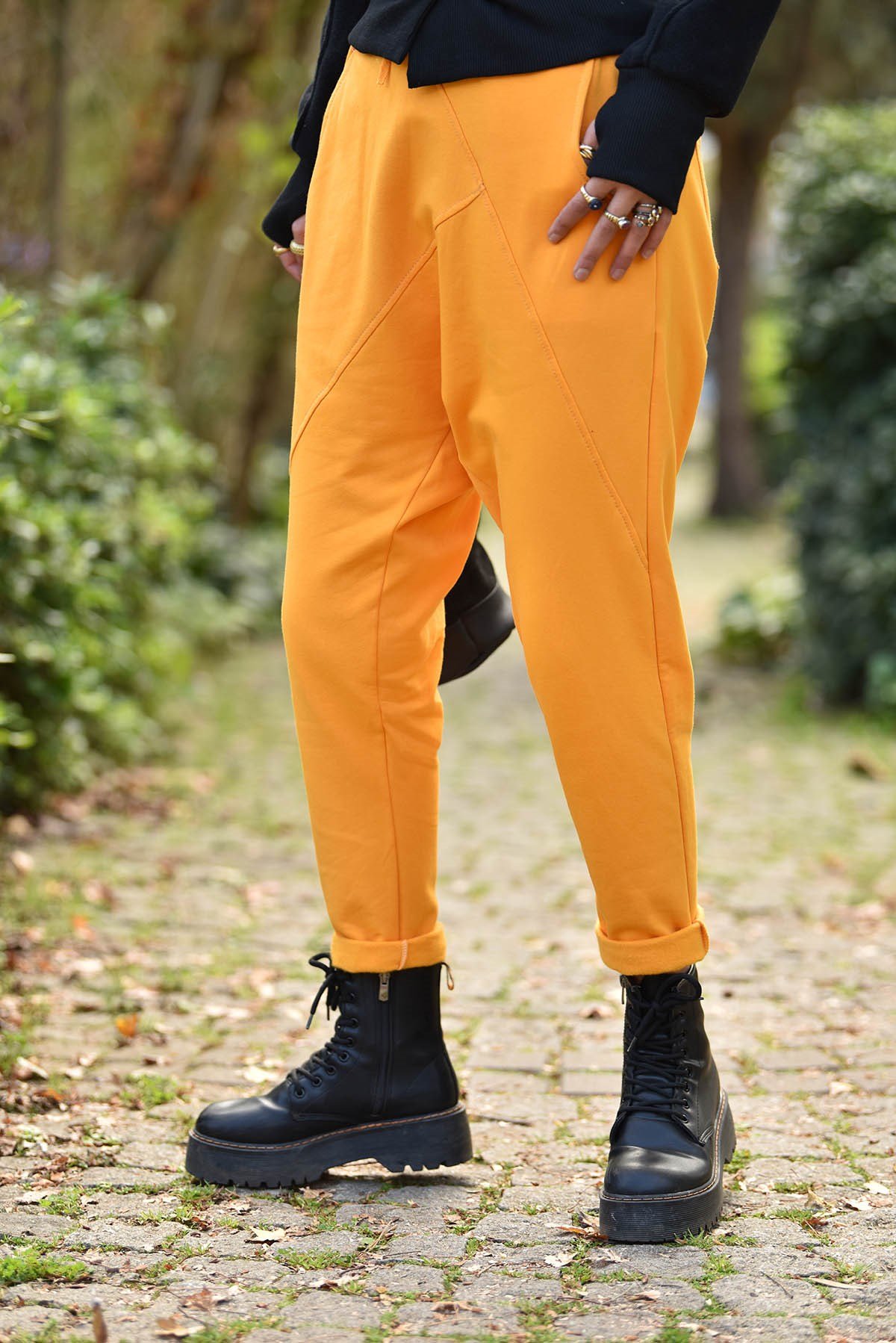 Sarı Önü Dikişli Pantolon - Şaman Butik - Bohem Giyim ve Aksesuar | Kadın &  Erkek