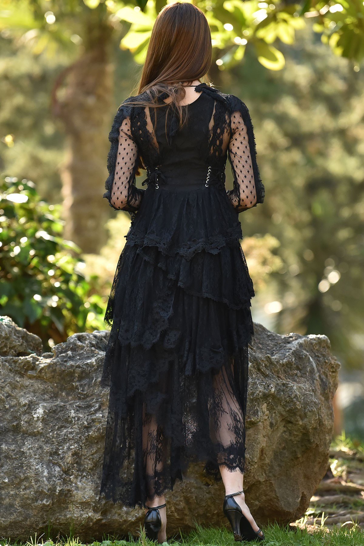 Siyah Bohem Dantelli Elbise - Şaman Butik - Bohem Giyim ve Aksesuar | Kadın  & Erkek