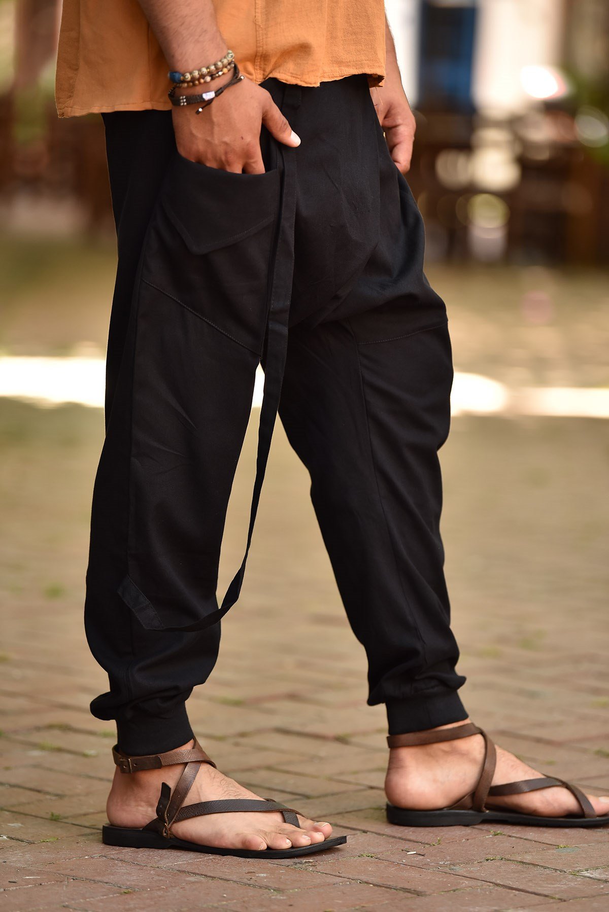 Mens Black Harem Pants - Şaman Butik
