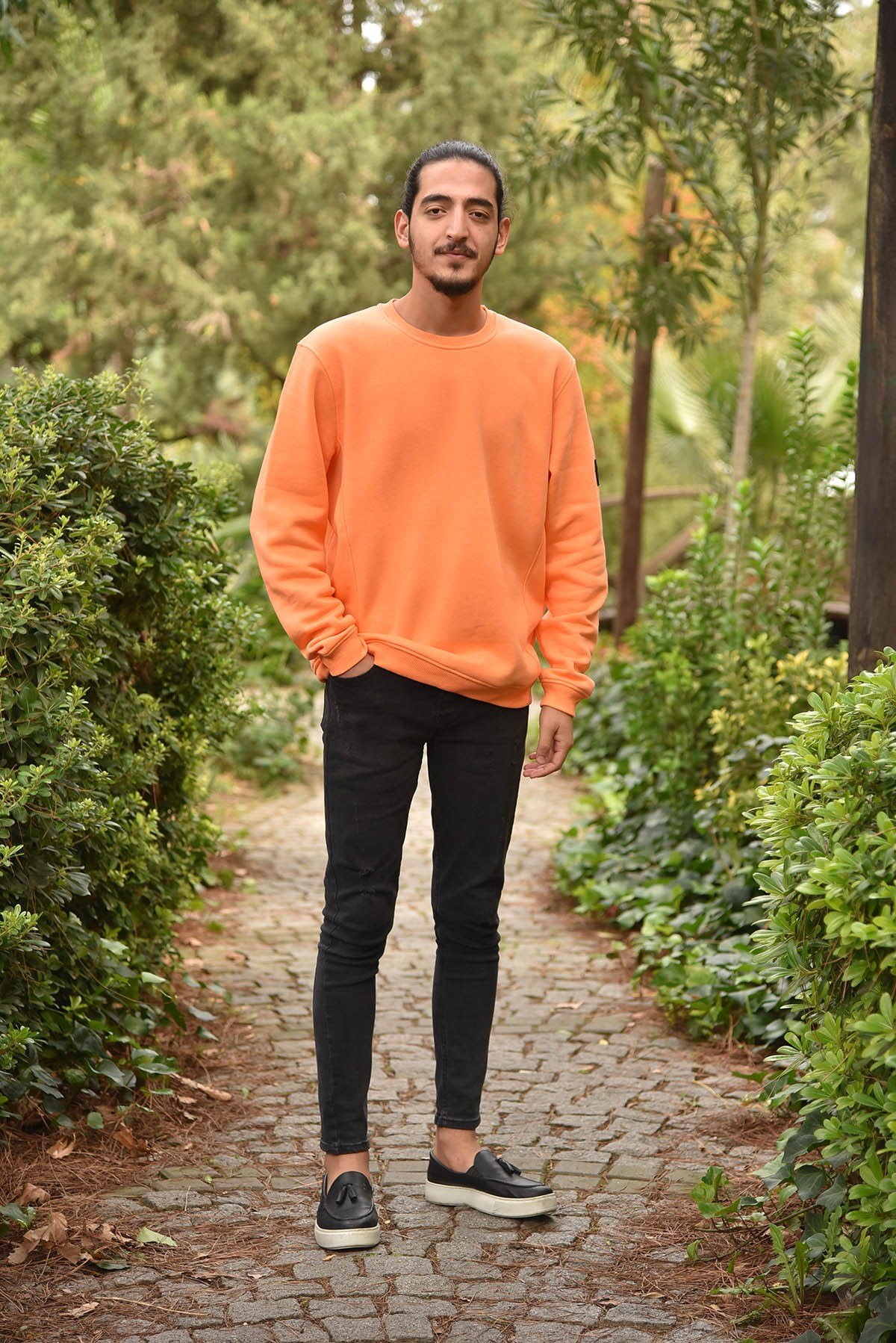 Turuncu Neon Erkek Sweatshirt - Şaman Butik - Bohem Giyim ve Aksesuar |  Kadın & Erkek