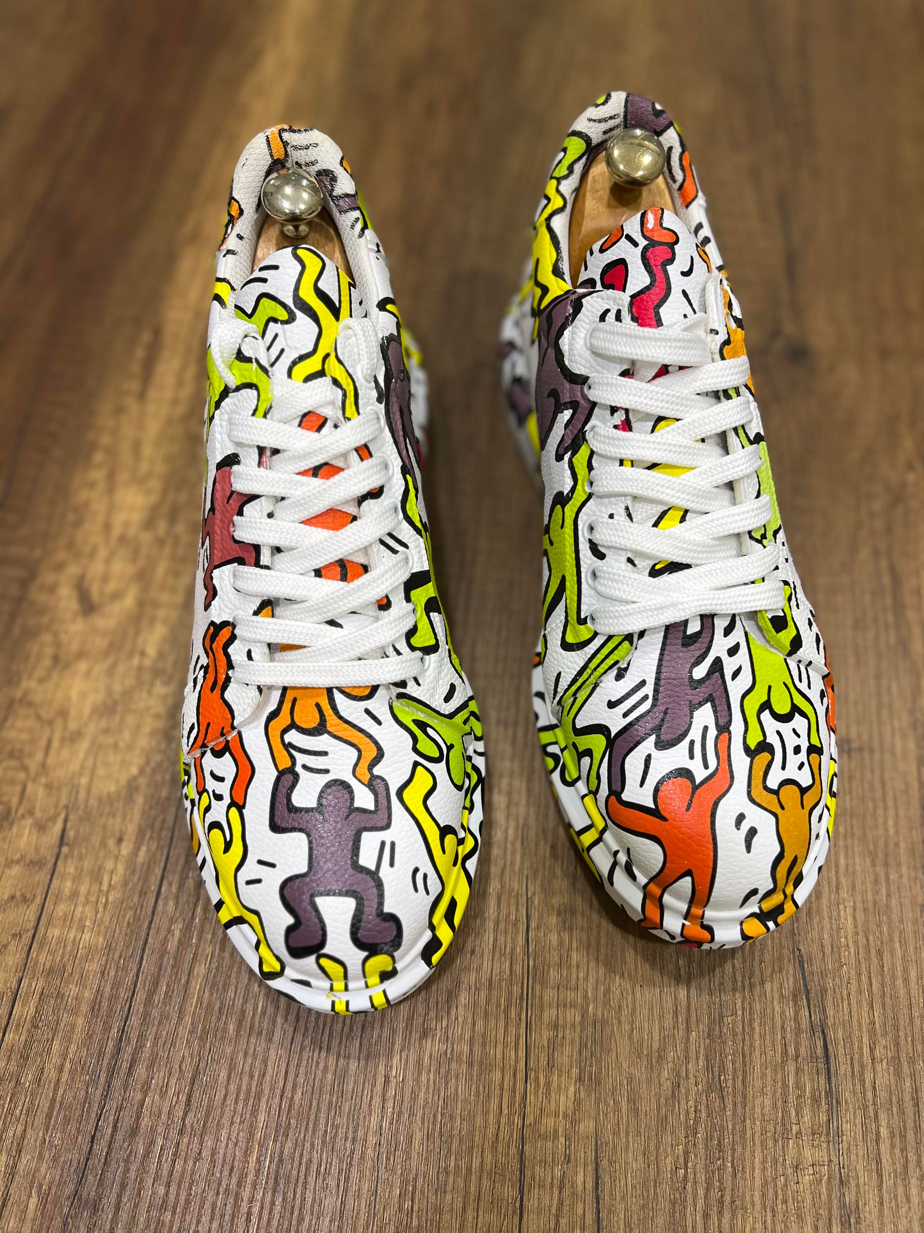 Lazy Moche Bağcıklı Çok Renkli Spor Ayakkabı Erkek Sneaker