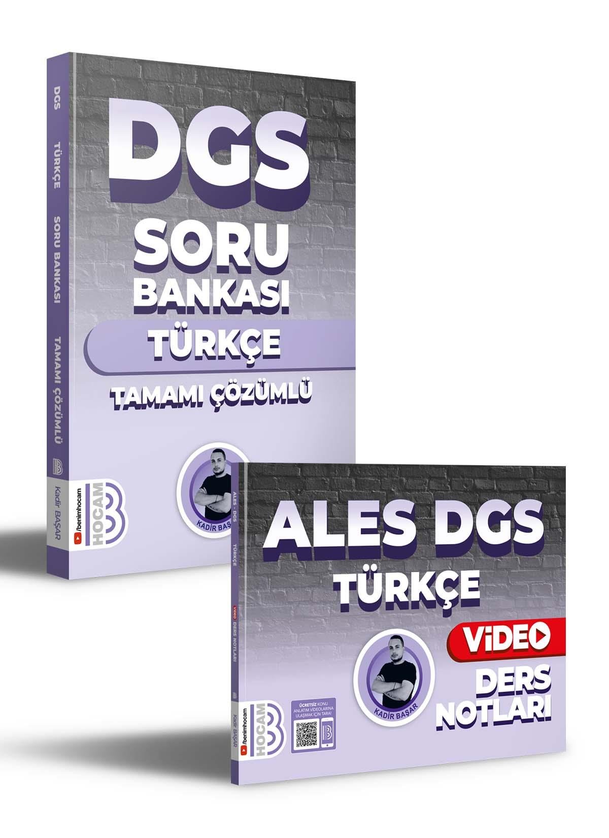 2024 ALES DGS Türkçe Video Ders Notları ve DGS Türkçe Tamamı Çözümlü Soru  Bankası Seti Benim