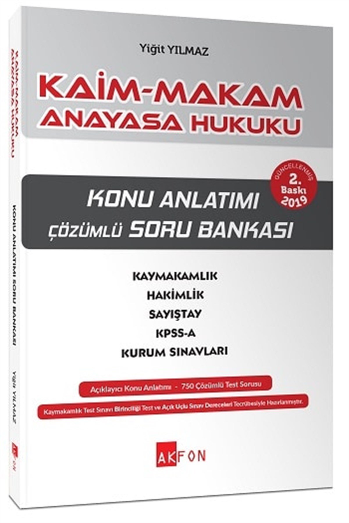 Akfon Yayınları Kaim Makam Konu Özetli Soru Bankası Anayasa Hukuku