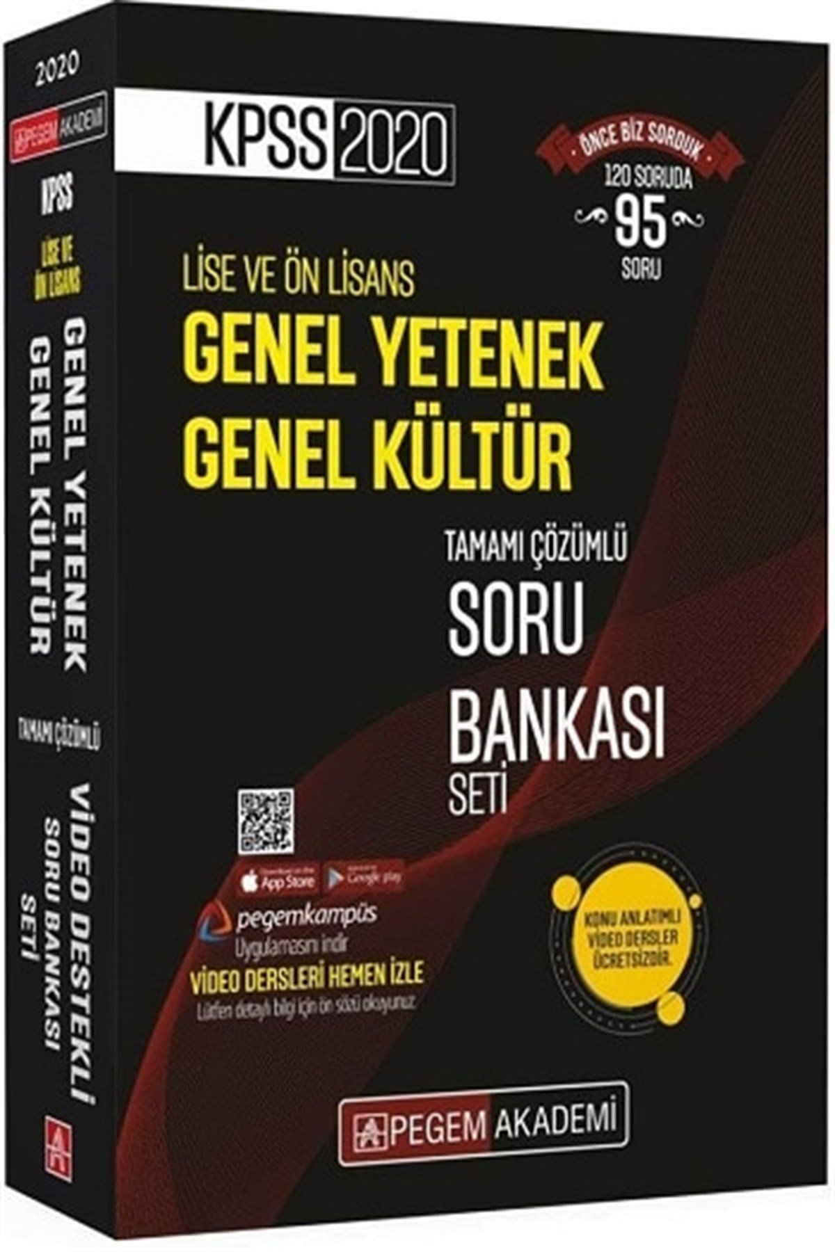 Pegem Yayınları 2020 KPSS Lise ve Önlisans Genel Yetenek Genel Kültür  Tamamı Çözümlü Soru Bankası Seti