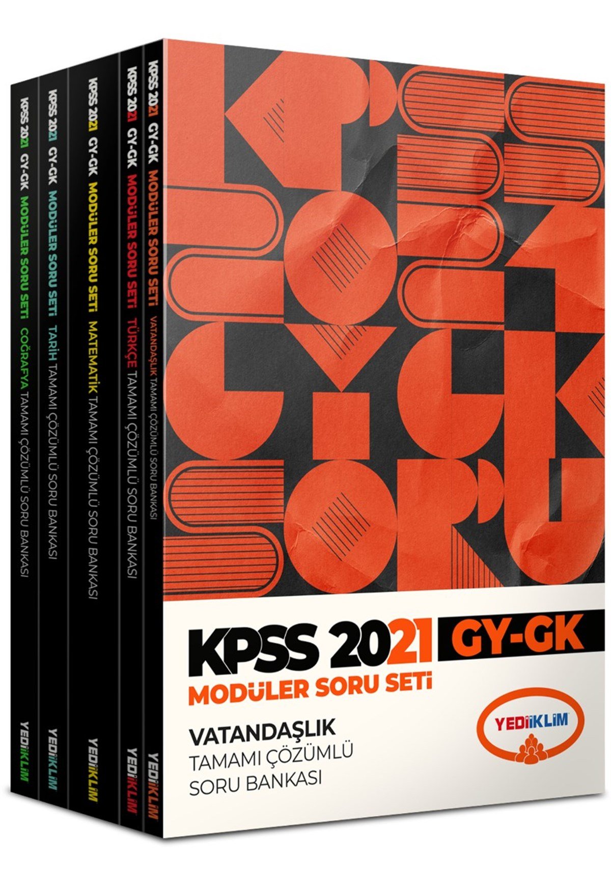 Yediiklim Yayınları KPSS 2021 Genel Yetenek Genel Kültür Tamamı Çözümlü  Modüler Soru Bankası Seti