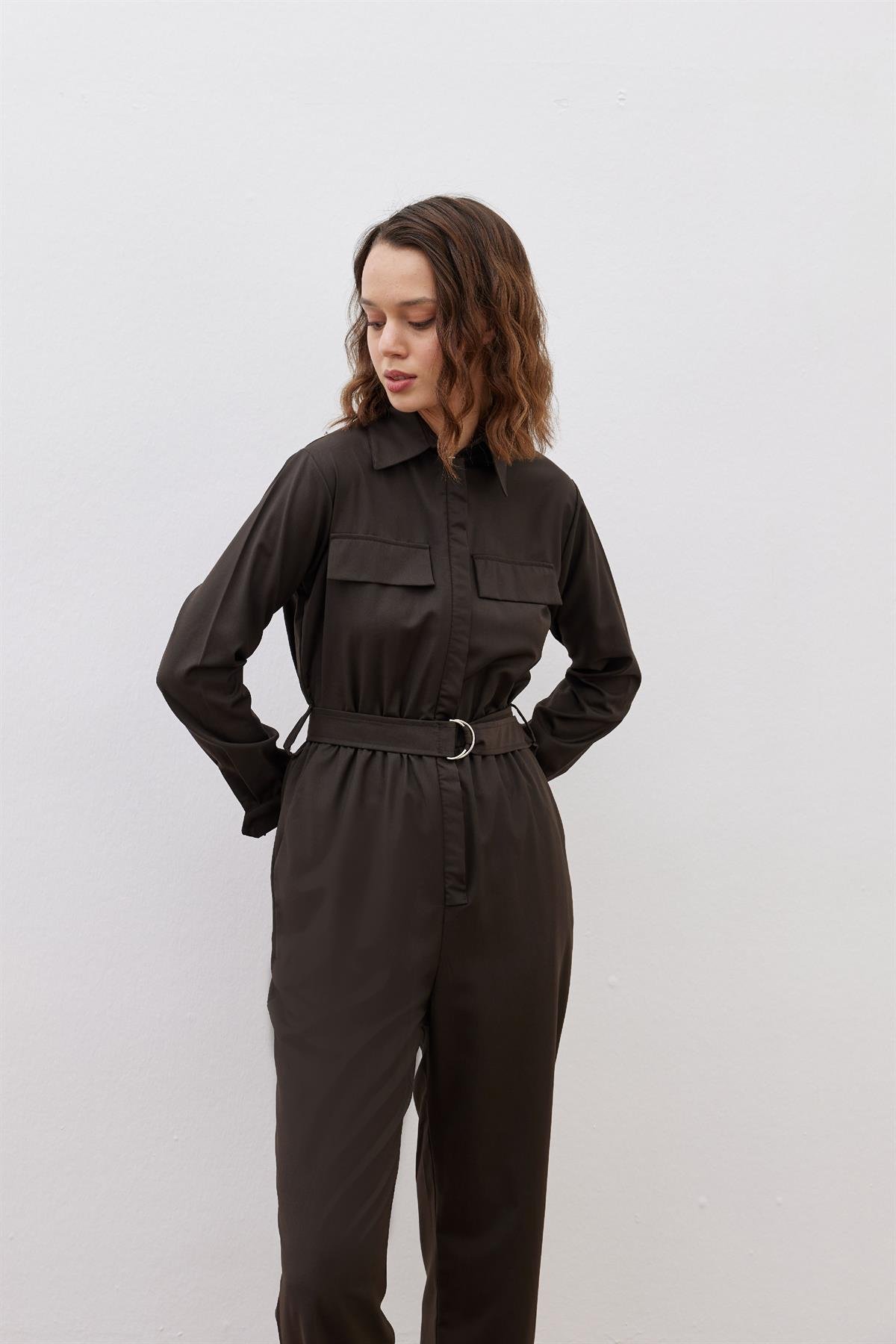 Buckle jumpsuit sale