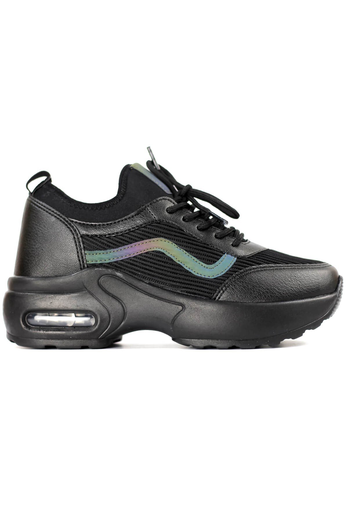 Flet Günlük Air Sneaker Ayakkabı Kadın Siyah 0121