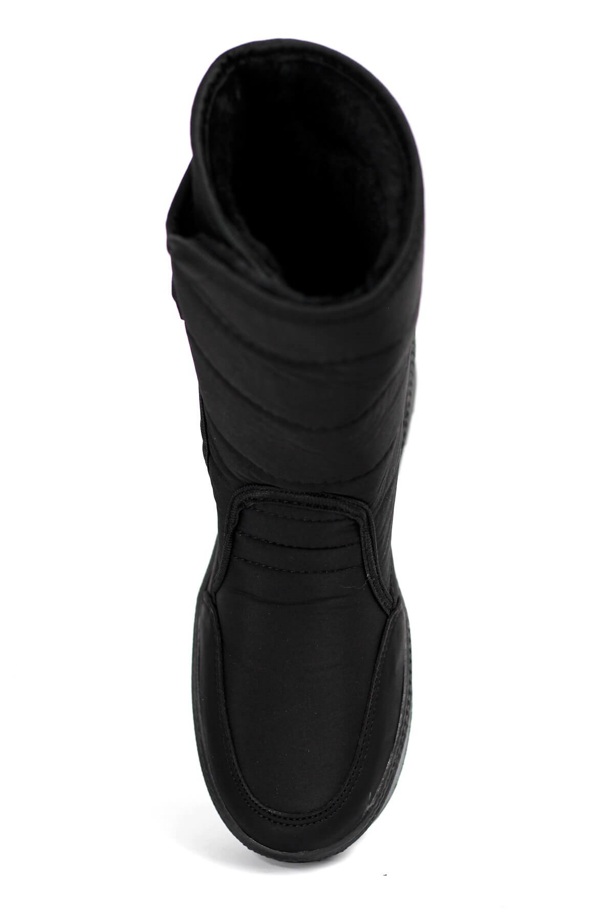 Pabucchi Kışlık Kadın içi Kürklü Termal Kar botu kışlık Kaymaz Taban  Outdoor Ayakkabı Siyah