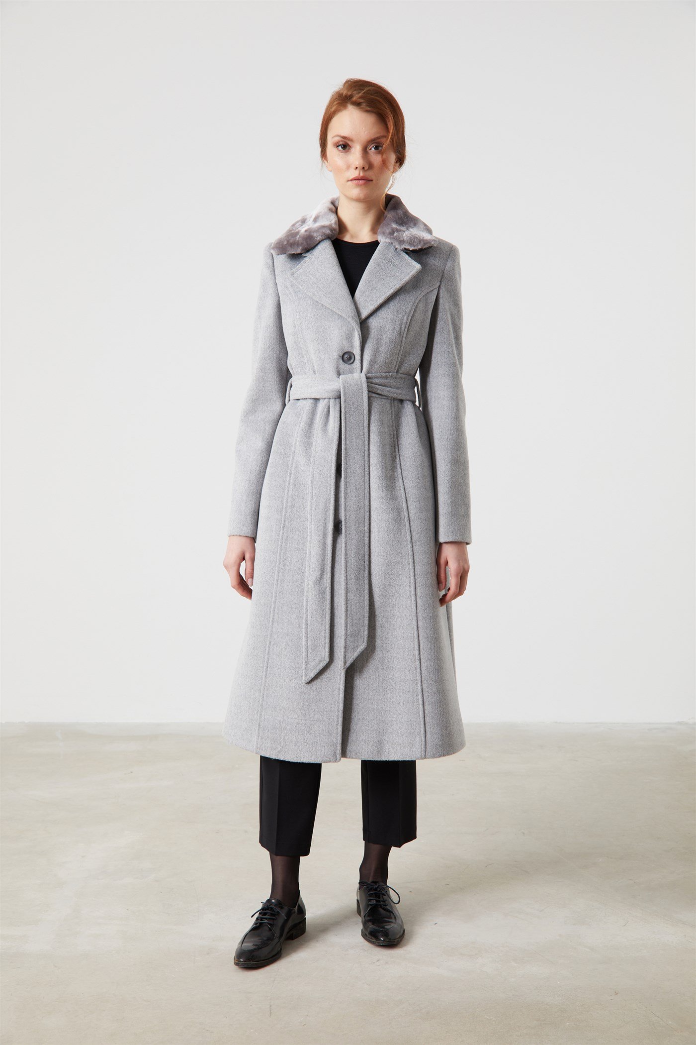 Sheepskin Coat - Gray