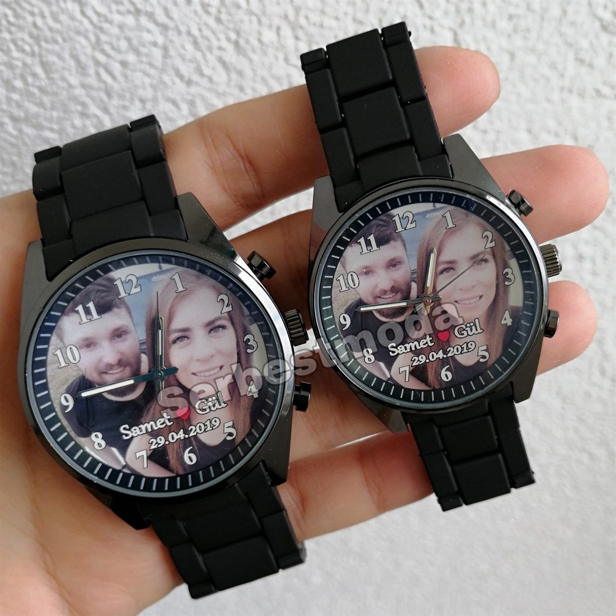 Çiftlere özel çift saatleri resimli saat erkek kol saati Sevgili saatleri  bayan kol saati kombin