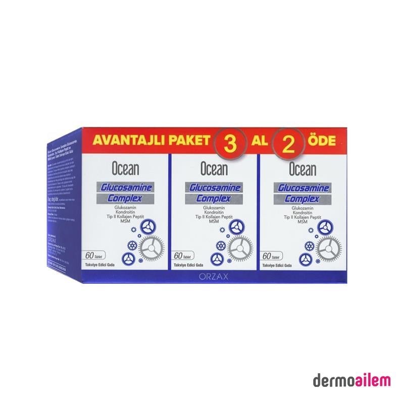 Orzax Ocean Glukozamin Kompleks Avantajlı Paket 3 AL 2 ÖDE