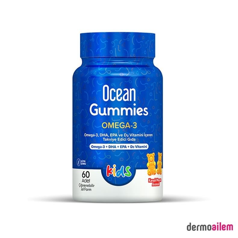 Ocean Gummies Omega 3 Kids 60 Çiğnenebilir Jel Form