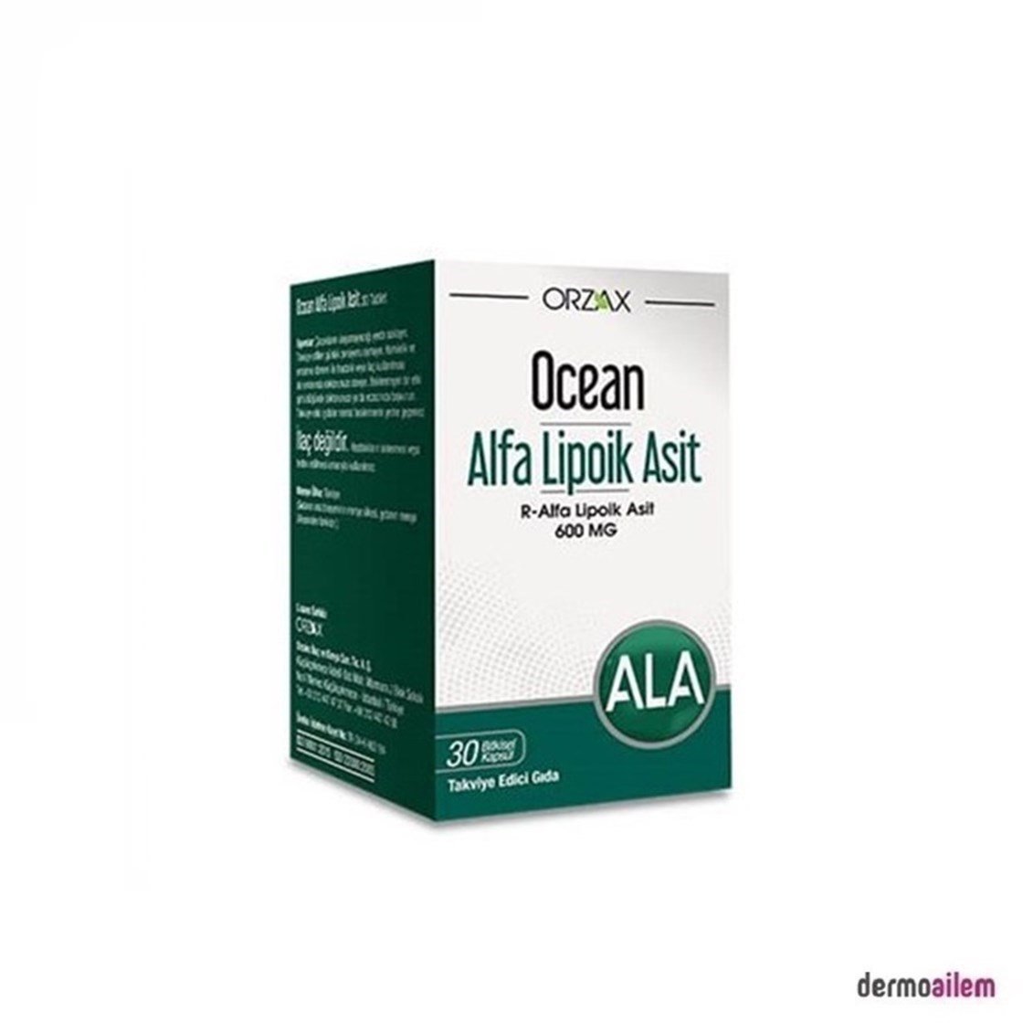 Takviye Edici GıdalarOrzaxOrzax Ocean Alfa Lipoik Asit 600 mg 30 Tablet