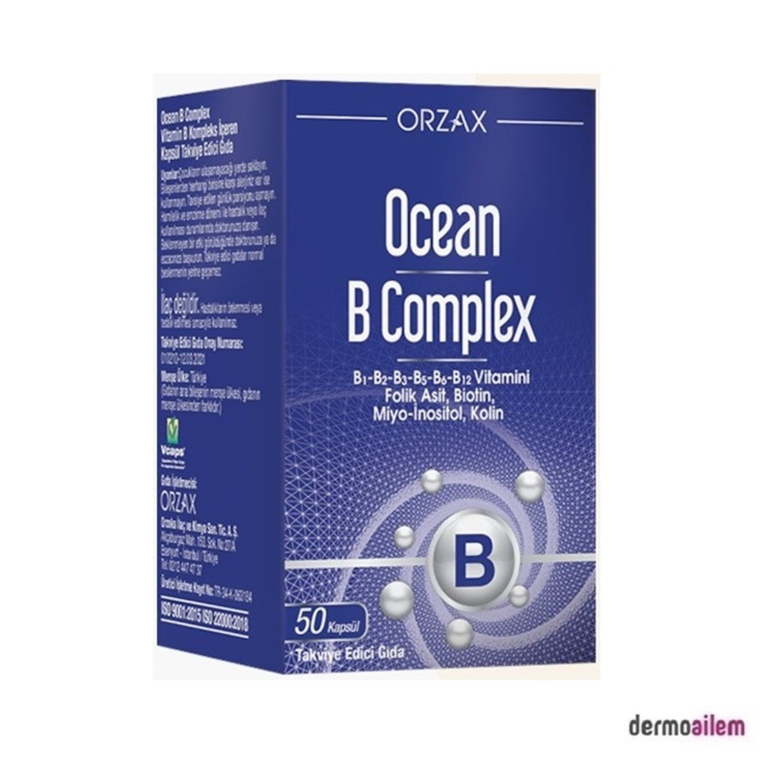 Takviye Edici GıdalarOrzaxOrzax Ocean B Complex 50 Kapsül
