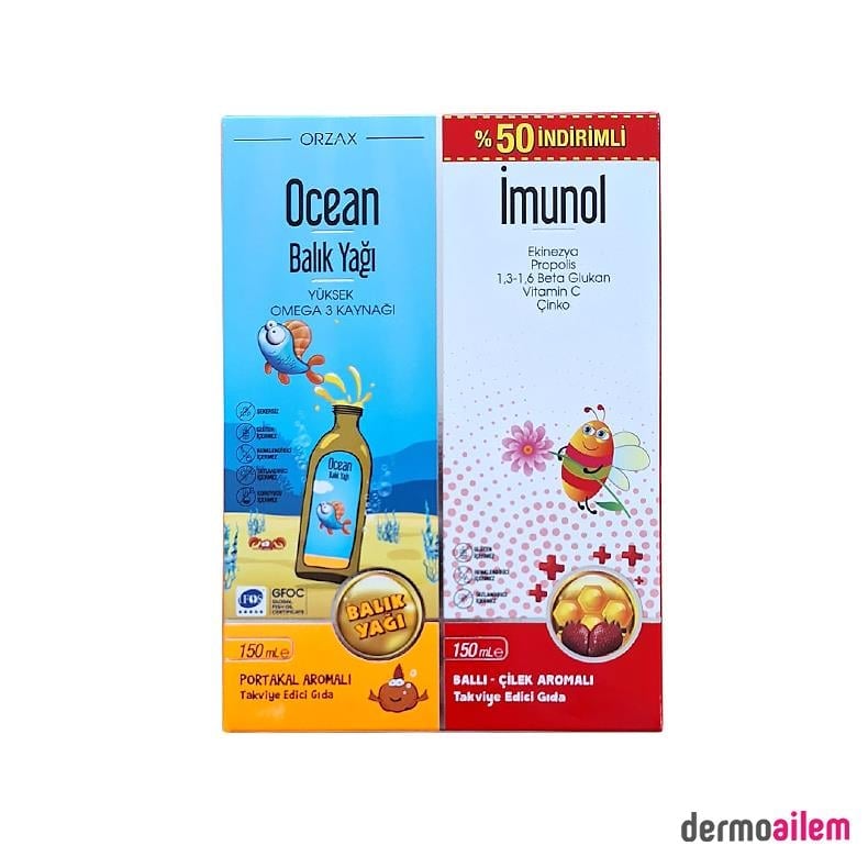 Omega 3 & Balık YağlarıOrzaxOrzax Ocean Balık Yağı Şurup 150 ml & Orzax İmunol Şurup 150 ml %50 İNDİRİMLİ