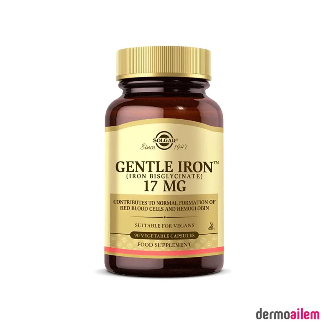 Takviye Edici GıdalarSolgarSolgar Gentle Iron 17 mg 90 V-Kapsül