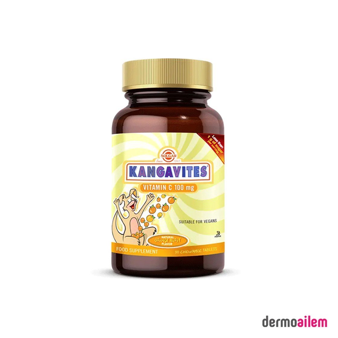 Takviye Edici GıdalarSolgarSolgar Kangavites Vitamin C 100 mg 90 Tablet