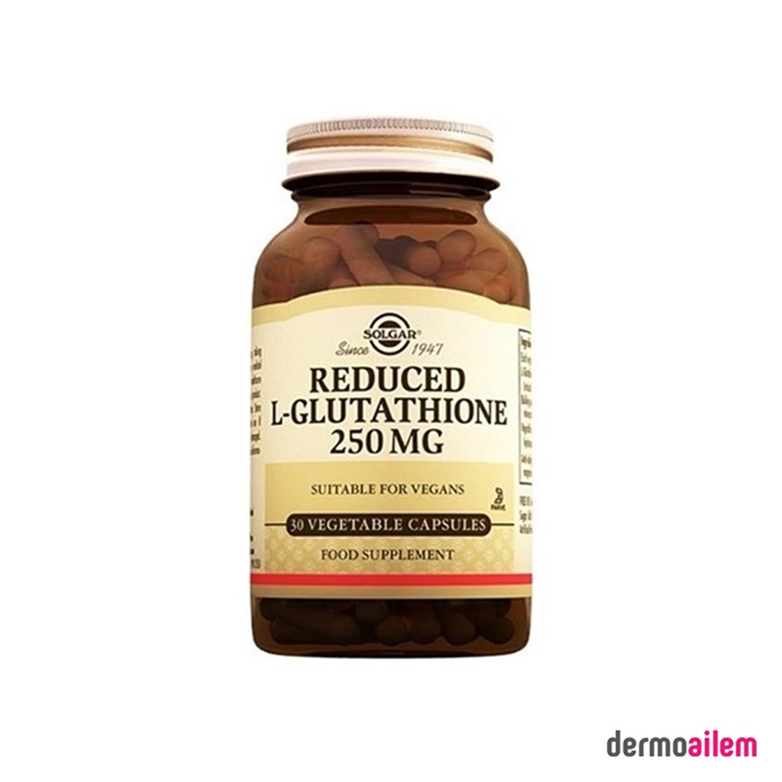Takviye Edici GıdalarSolgarSolgar L-Glutathione 250 mg (Reduced) 30 Kapsül