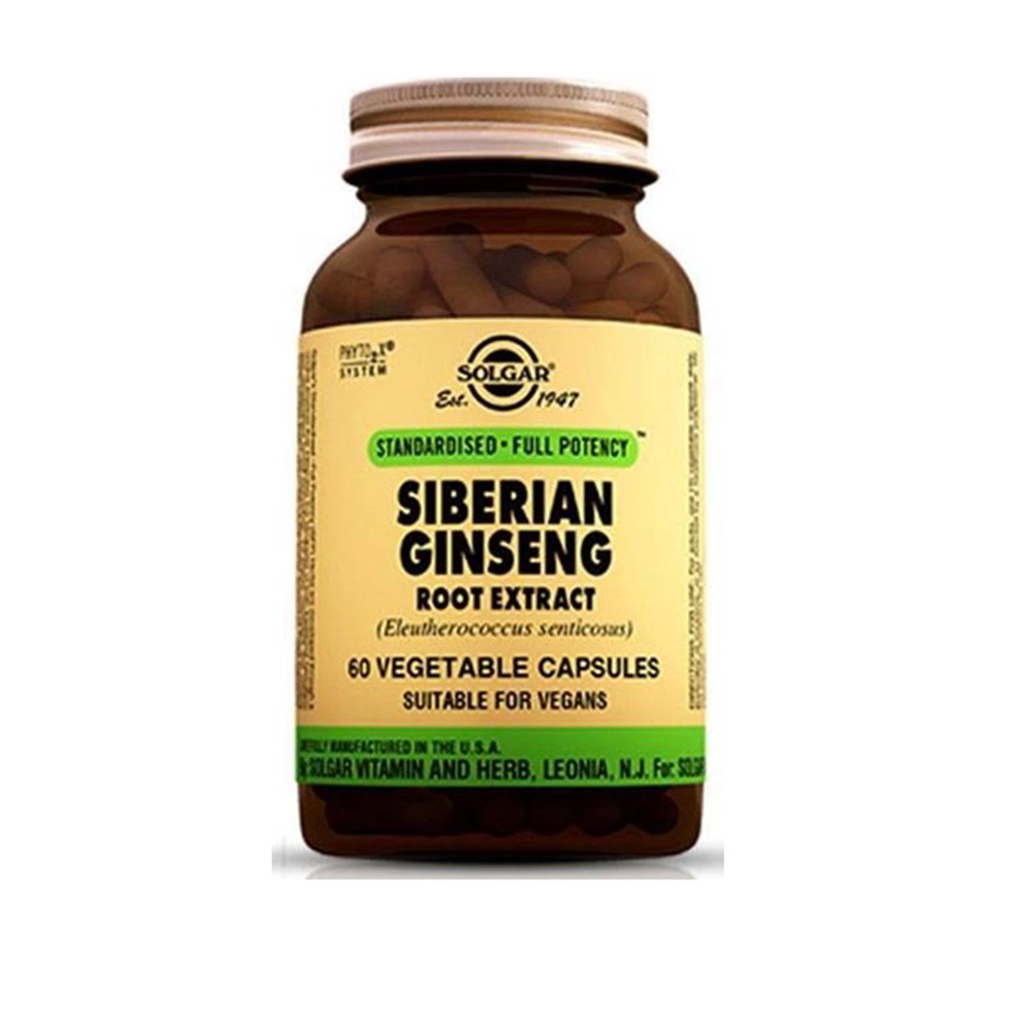 Takviye Edici GıdalarSolgarSolgar Siberian Ginseng Root Extract 60 Kapsül