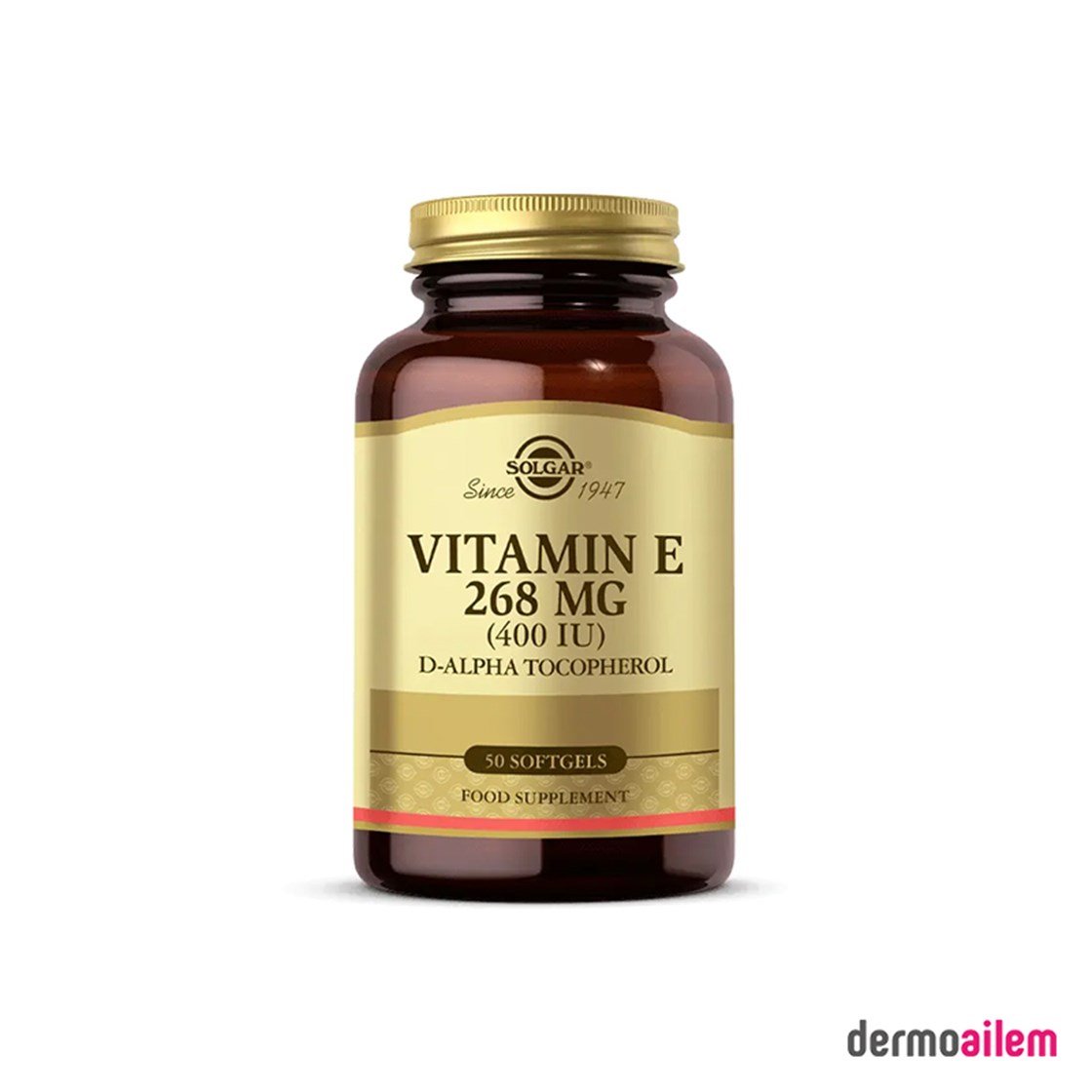 Takviye Edici GıdalarSolgarSolgar Vitamin E 400 IU 50 Softgel