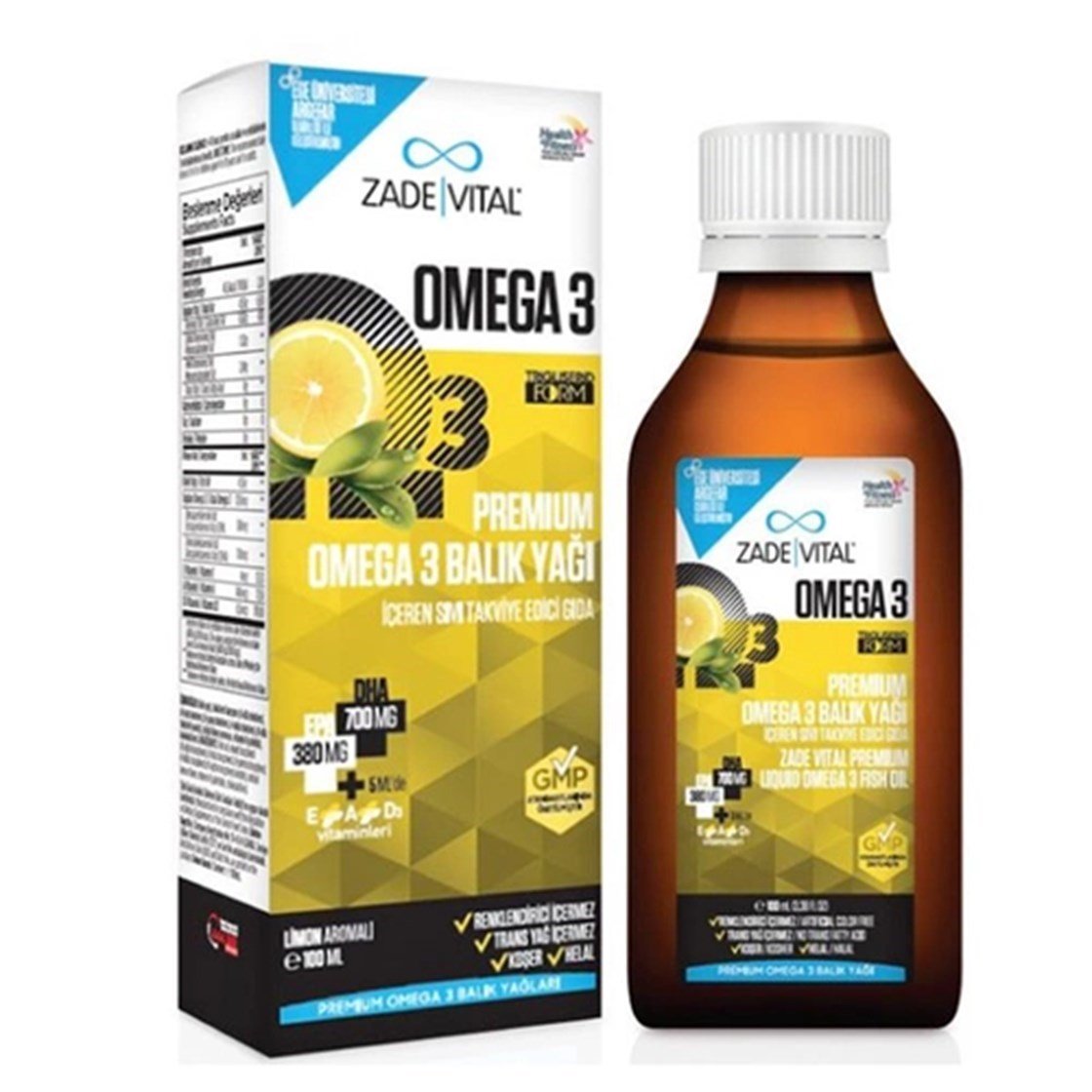 Zade Vital Premium Omega 3 Balık Yağı 100 ml Fiyatları İndirimli