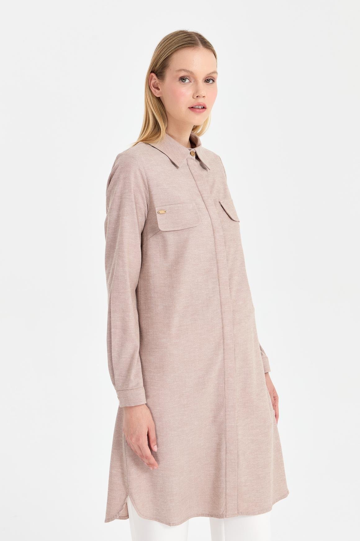 Tunic with Pocket Cover Accessory - Mink