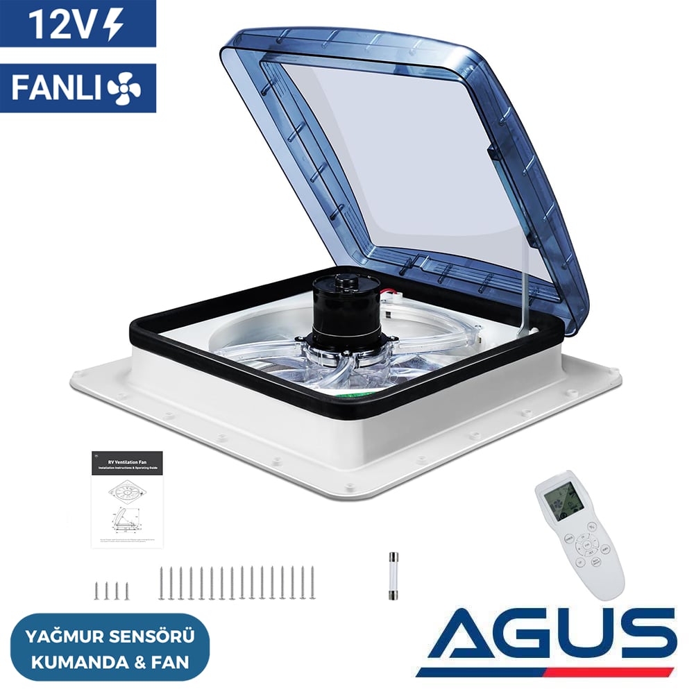 GAHGA 38kt AL 38灯　Rich Alumi SUGA 40x40cm Fanlı, Kumandalı, Yağmur Sensörlü Heki