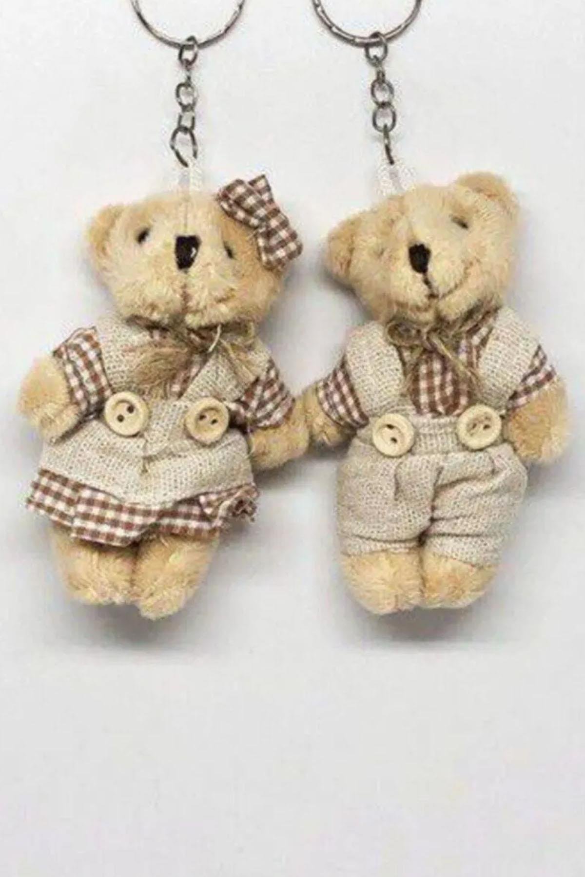 Couple Plush Teddy Bear Keychain Cute Girl Boy Teddy Teddy Bear