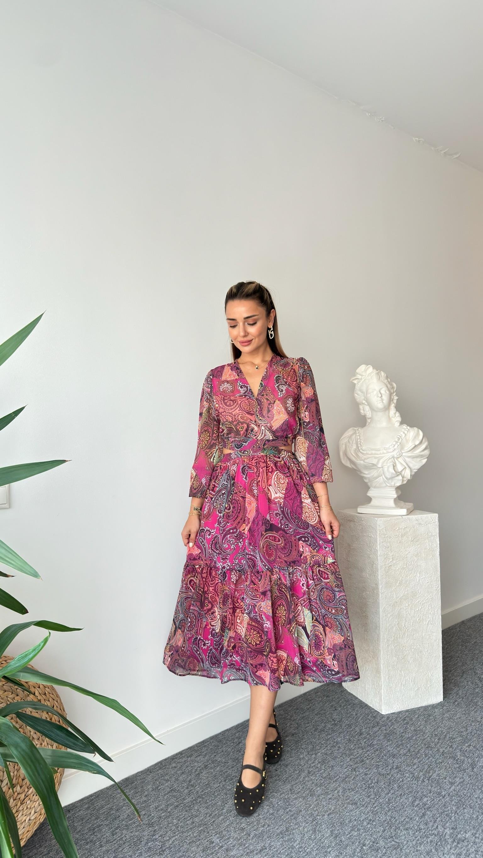 Bel Dekolteli Zra Model Elbise