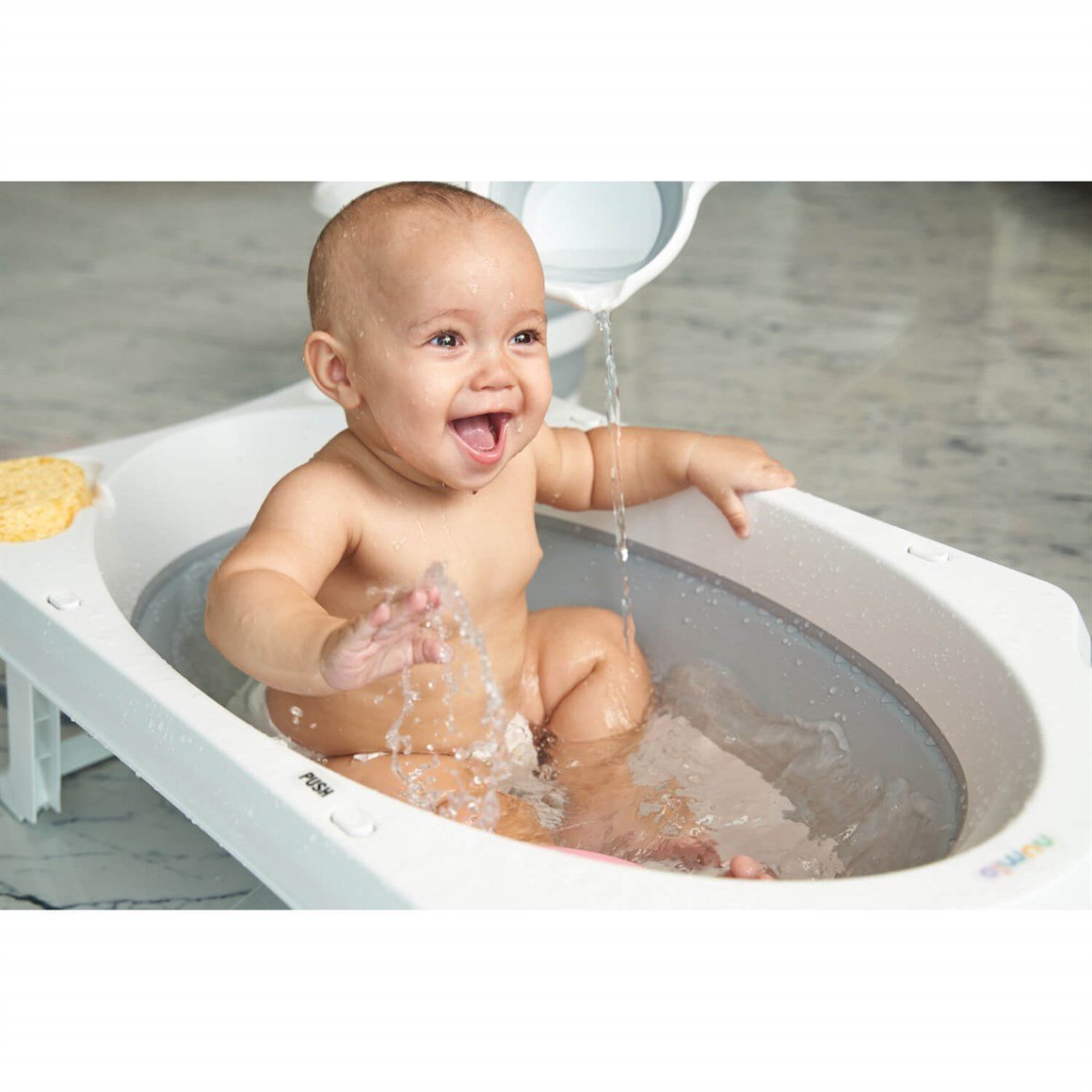 Numio Katlanabilir Bebek Banyo Seti 5li Gri