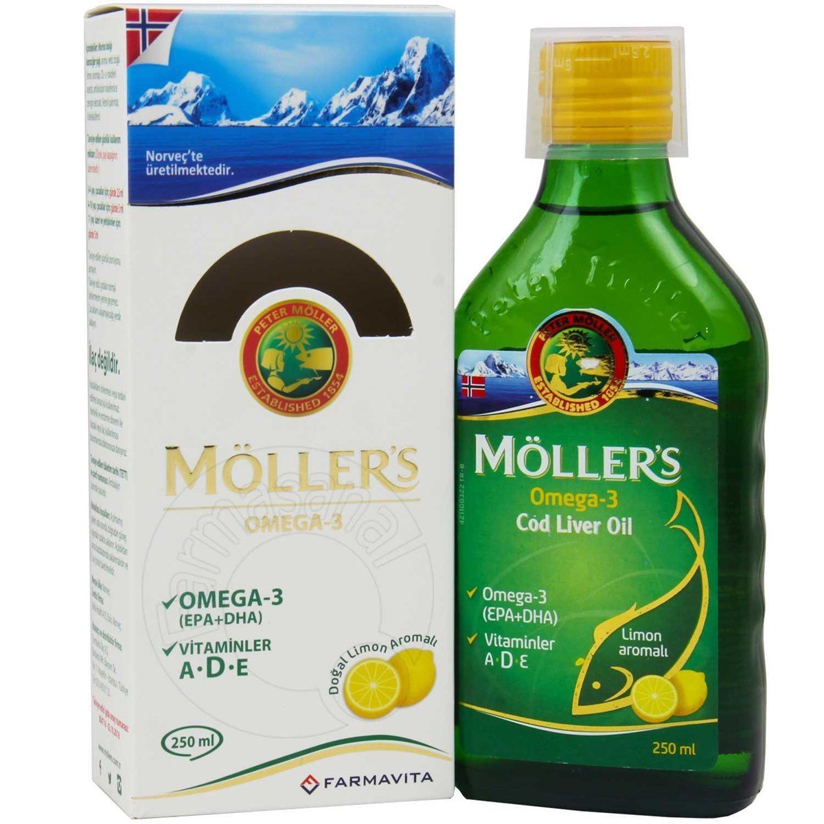 MOLLER'S Balık Yağı Şurubu Limon Aromalı 250 ml | Farma Ucuz
