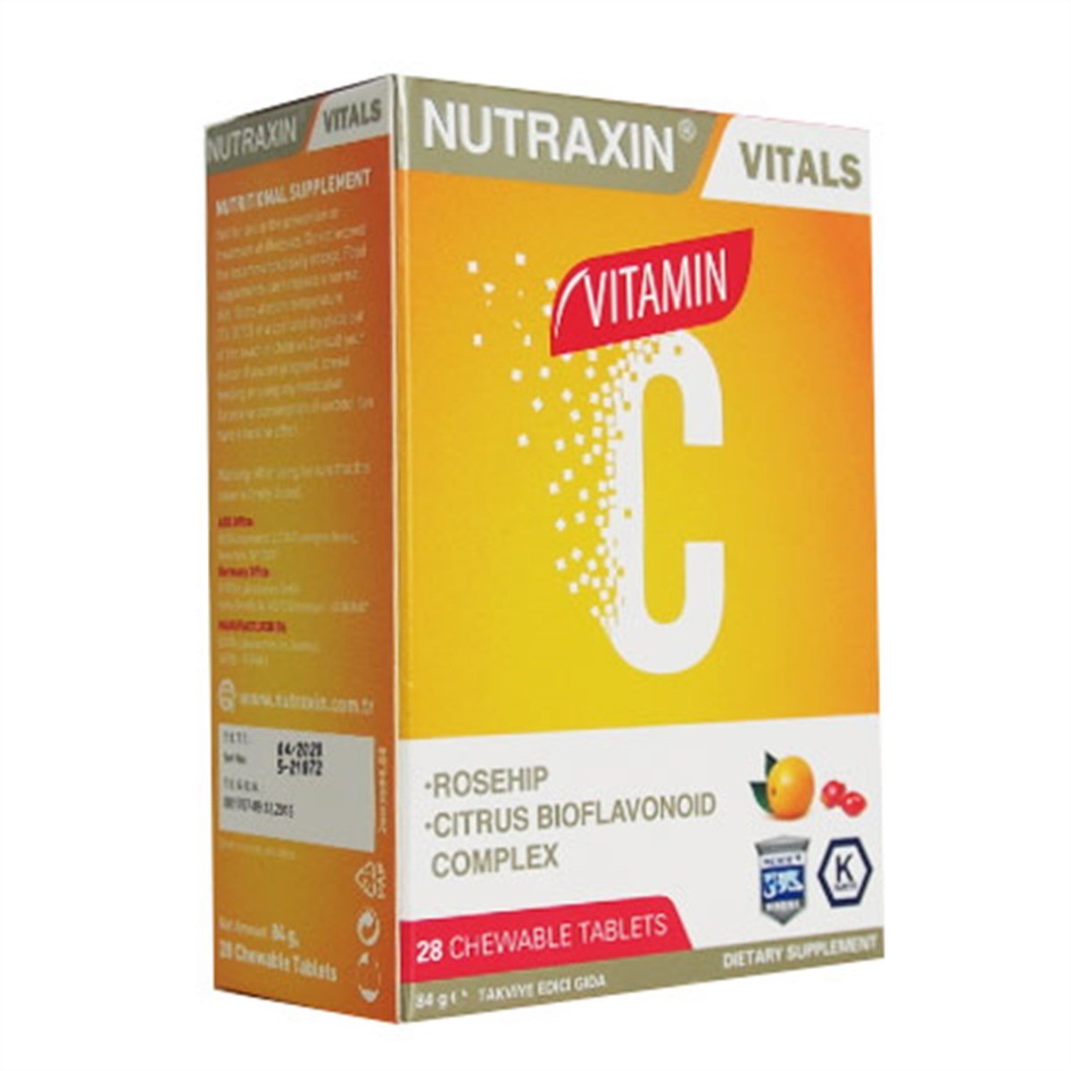 NUTRAXIN Vitals Vitamin C 28 Chewable Tablets | Farma Ucuz