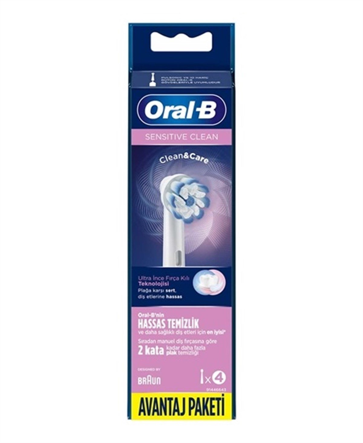 ORAL B Şarjlı Diş Fırçası Yedek Başlık 4'lü Sensitive Clean | Farma Ucuz