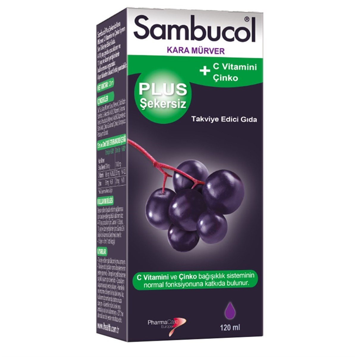 SAMBUCOL Plus Şekersiz Şurup 120ml | Farma Ucuz