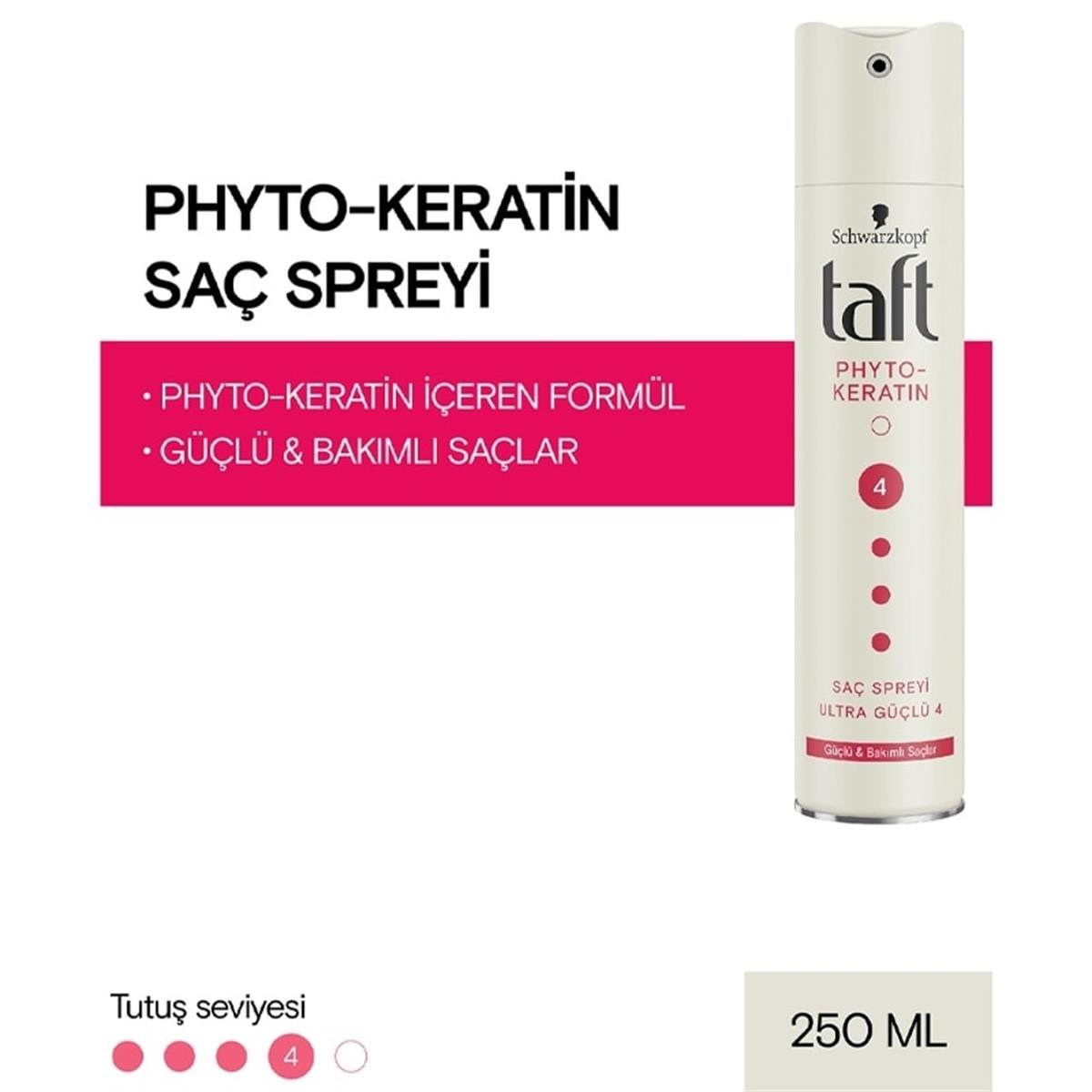 TAFT Phyto-Keratin Saç Spreyi 4 Ultra Güçlü 250 ml
