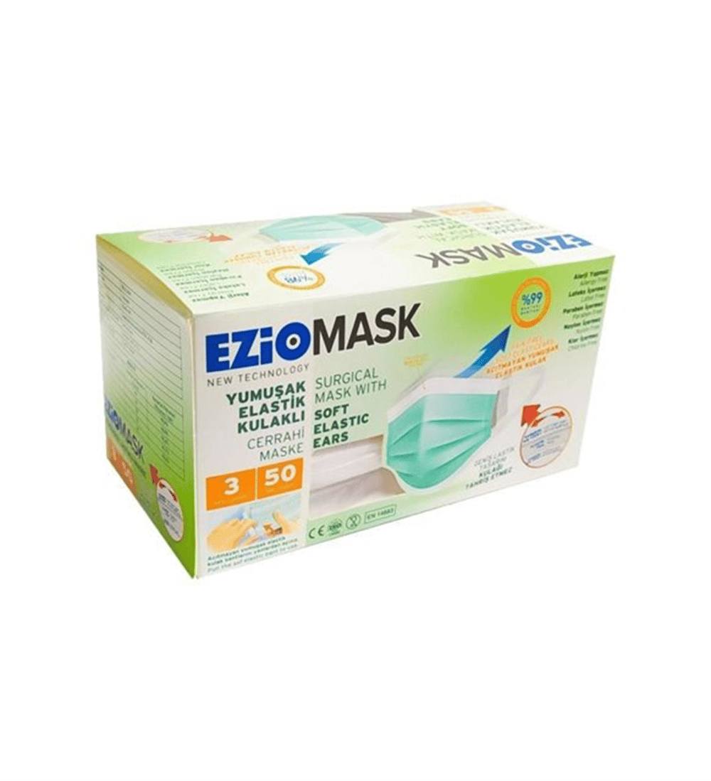 Eziomask Cerrahi Maske 50'li-mixofis.com