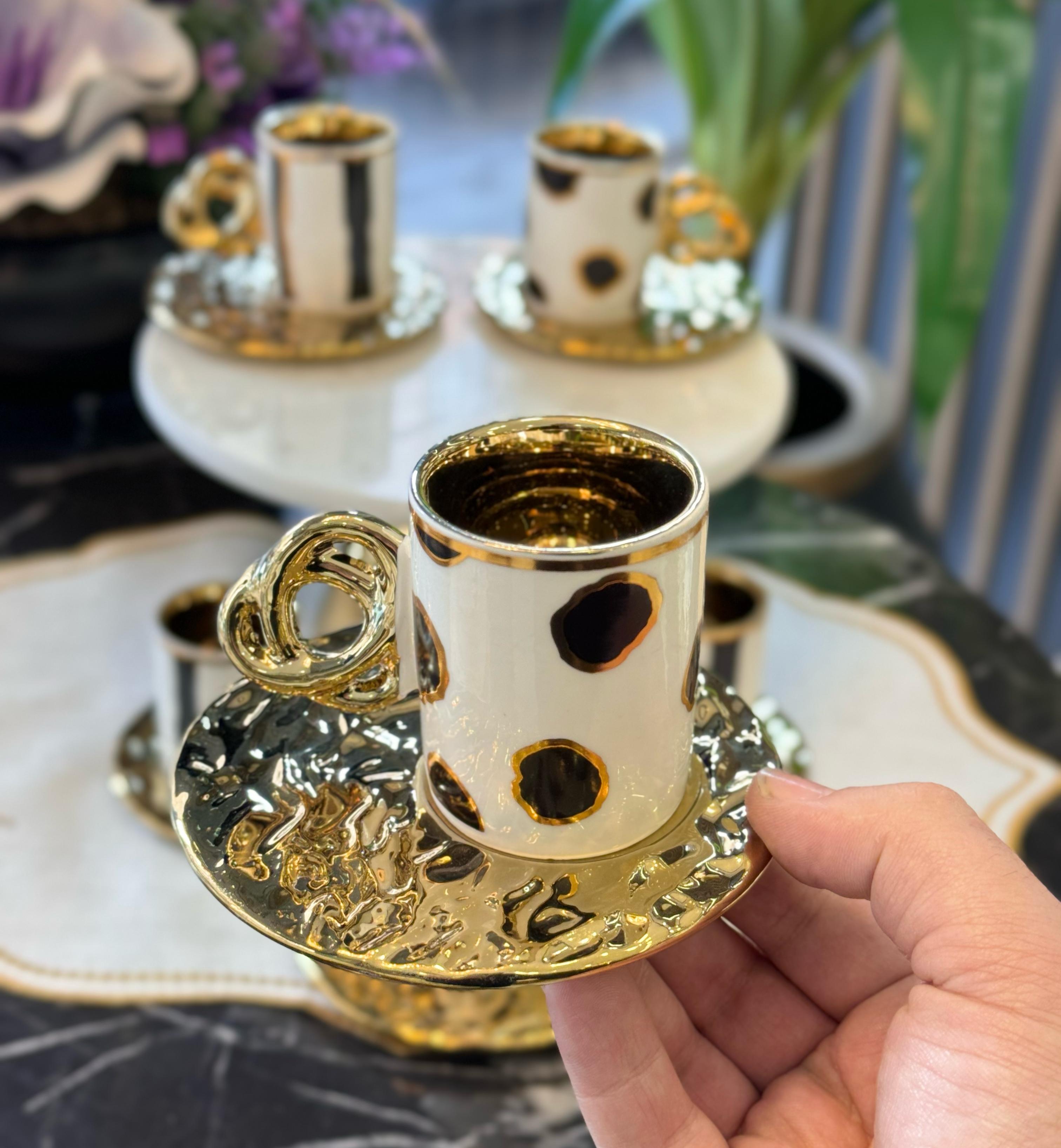 6'lı Porselen Lalin Kahve Fincanı Mikasa Moor