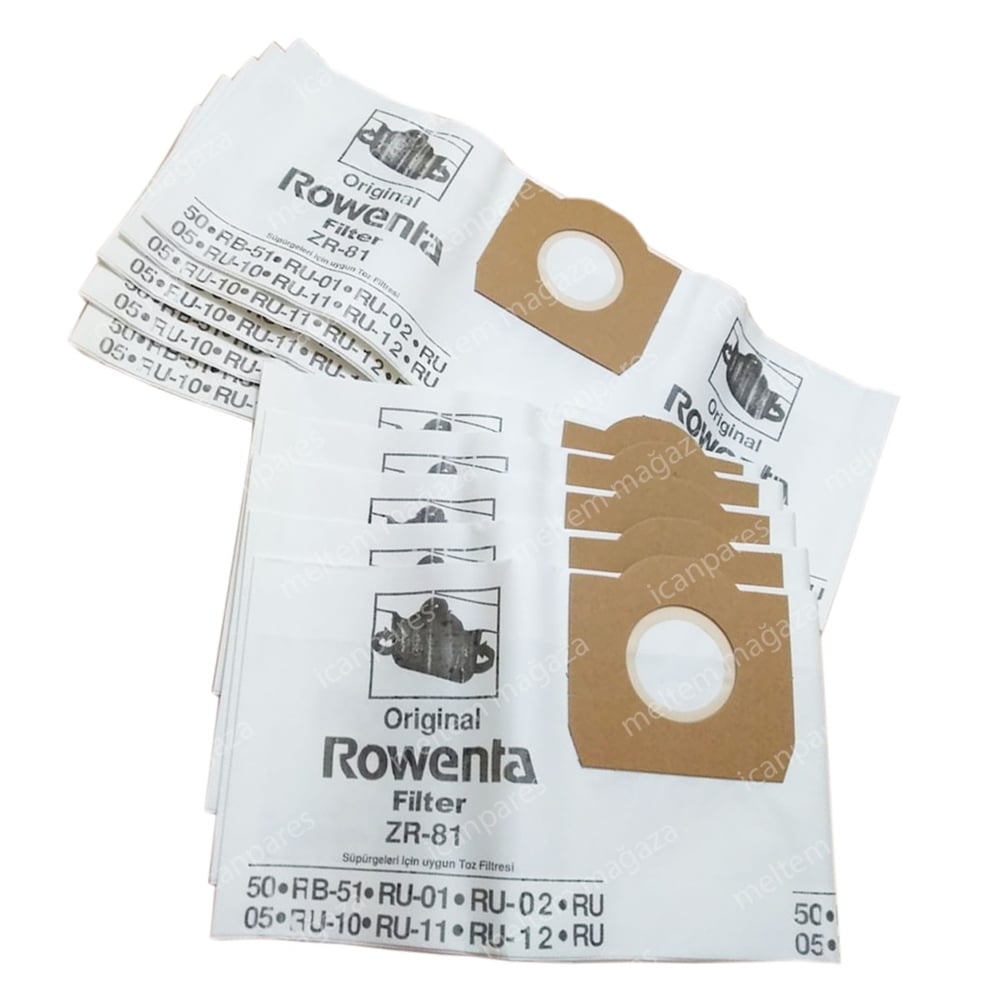 Rowenta RU 01-RU 15 Süpürge Kağıt Toz Torbası (10 Adet)