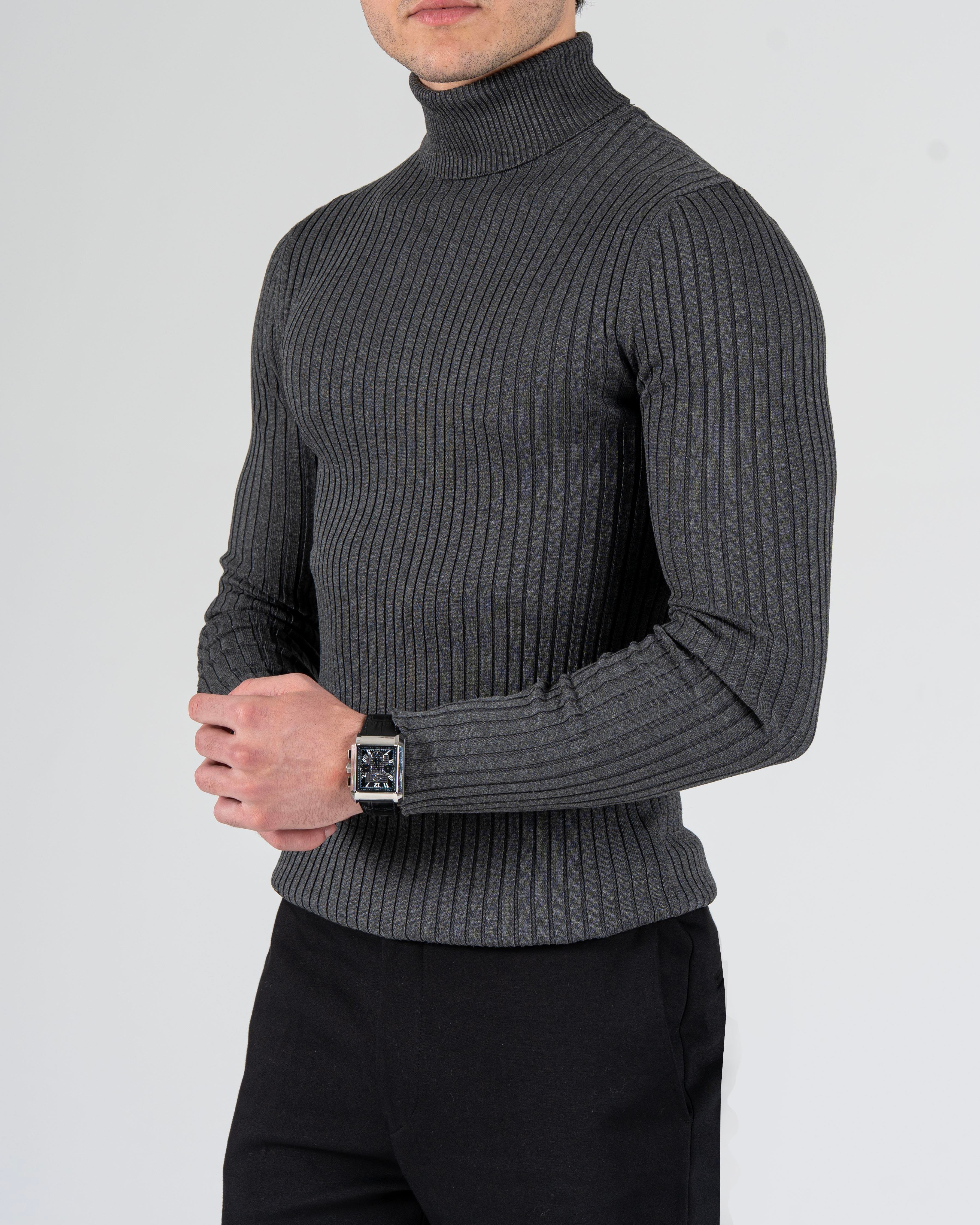 TerziAdemAltun İtalyan stil slim fit boğazlı erkek triko kazak