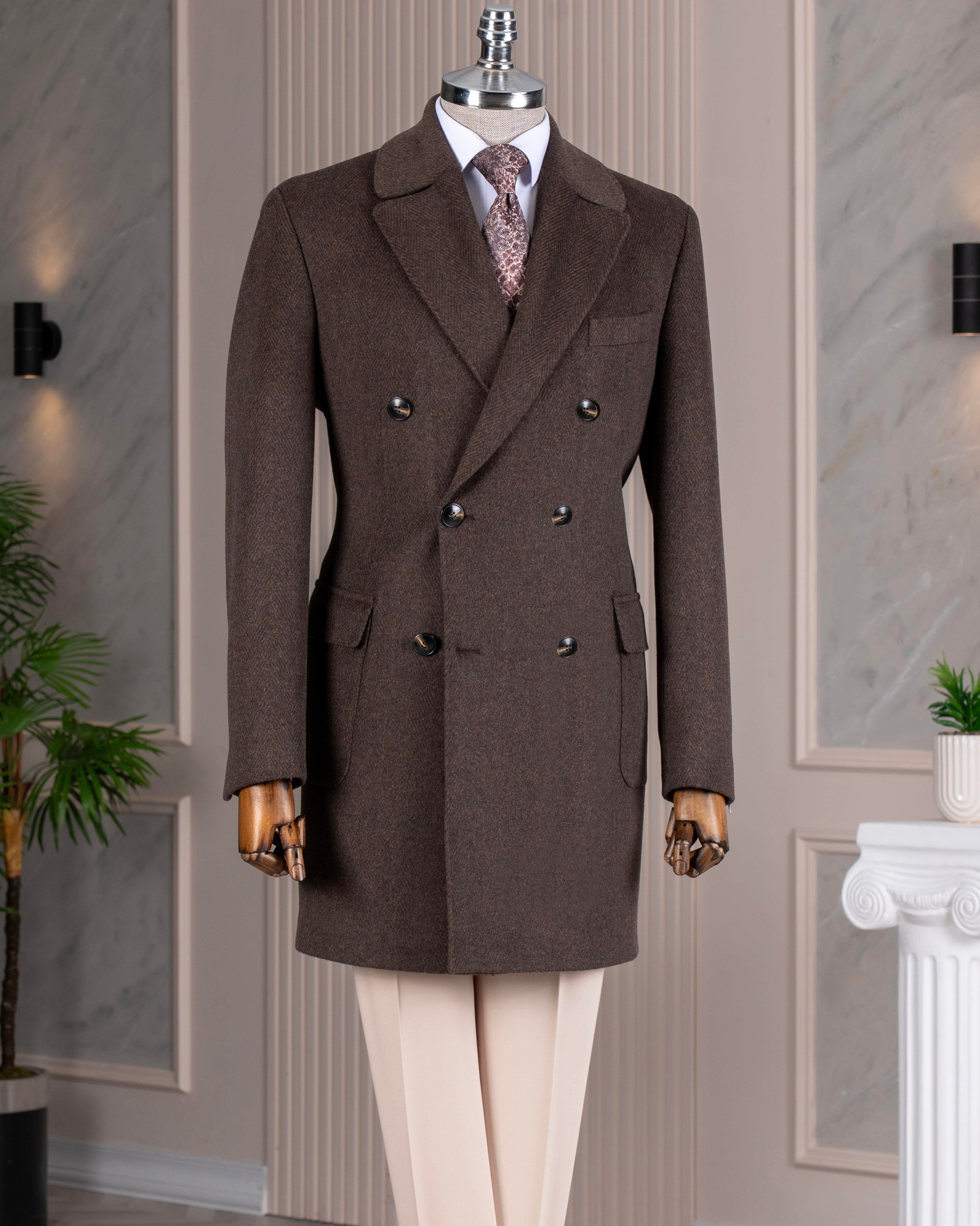tritri&coページ TerziAdemAltun İtalyan stil slim fit kruvaze yün karışımlı kaşe