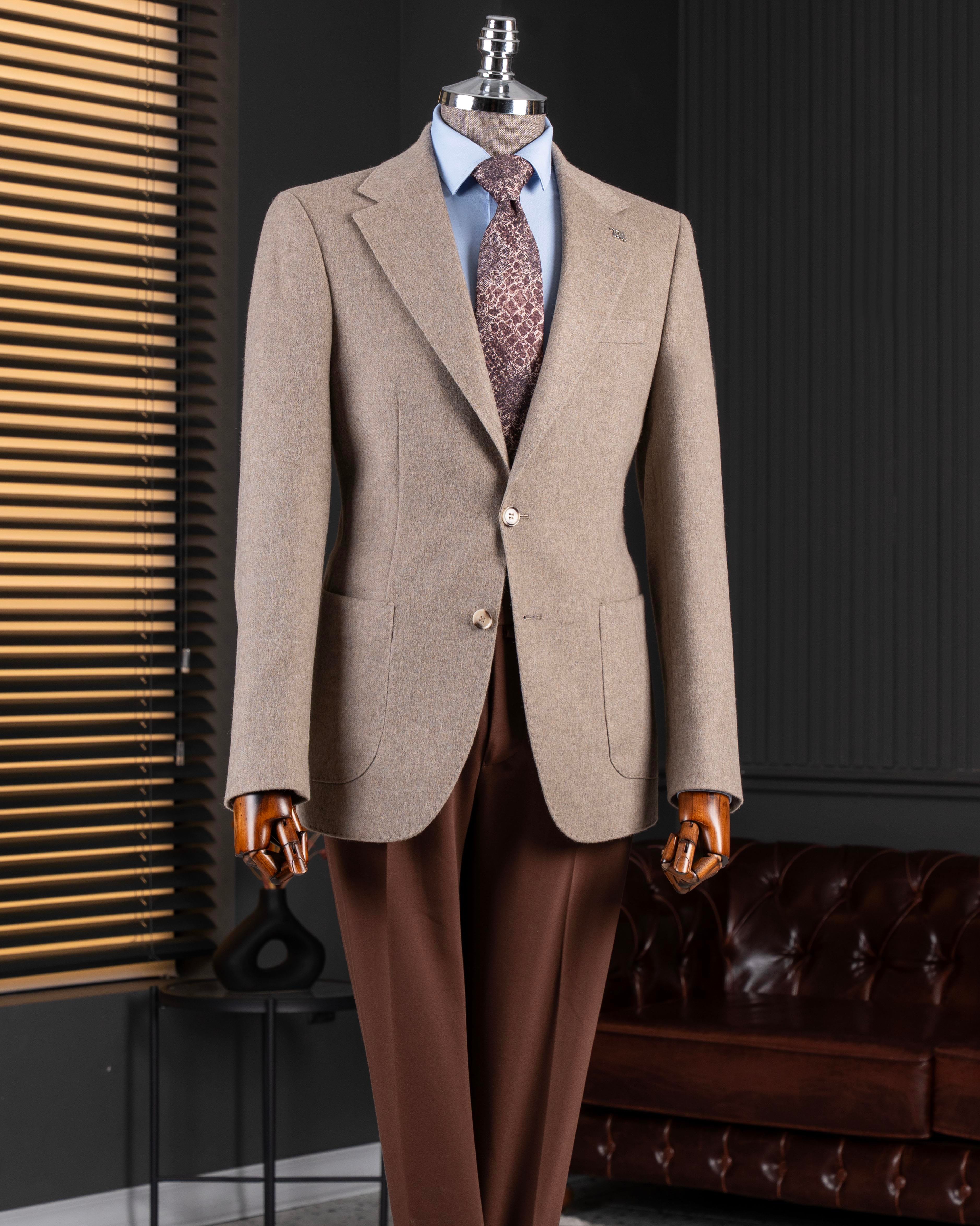 ちか　38 TerziAdemAltun İtalyan stil slim fit mono yaka erkek tek ceket